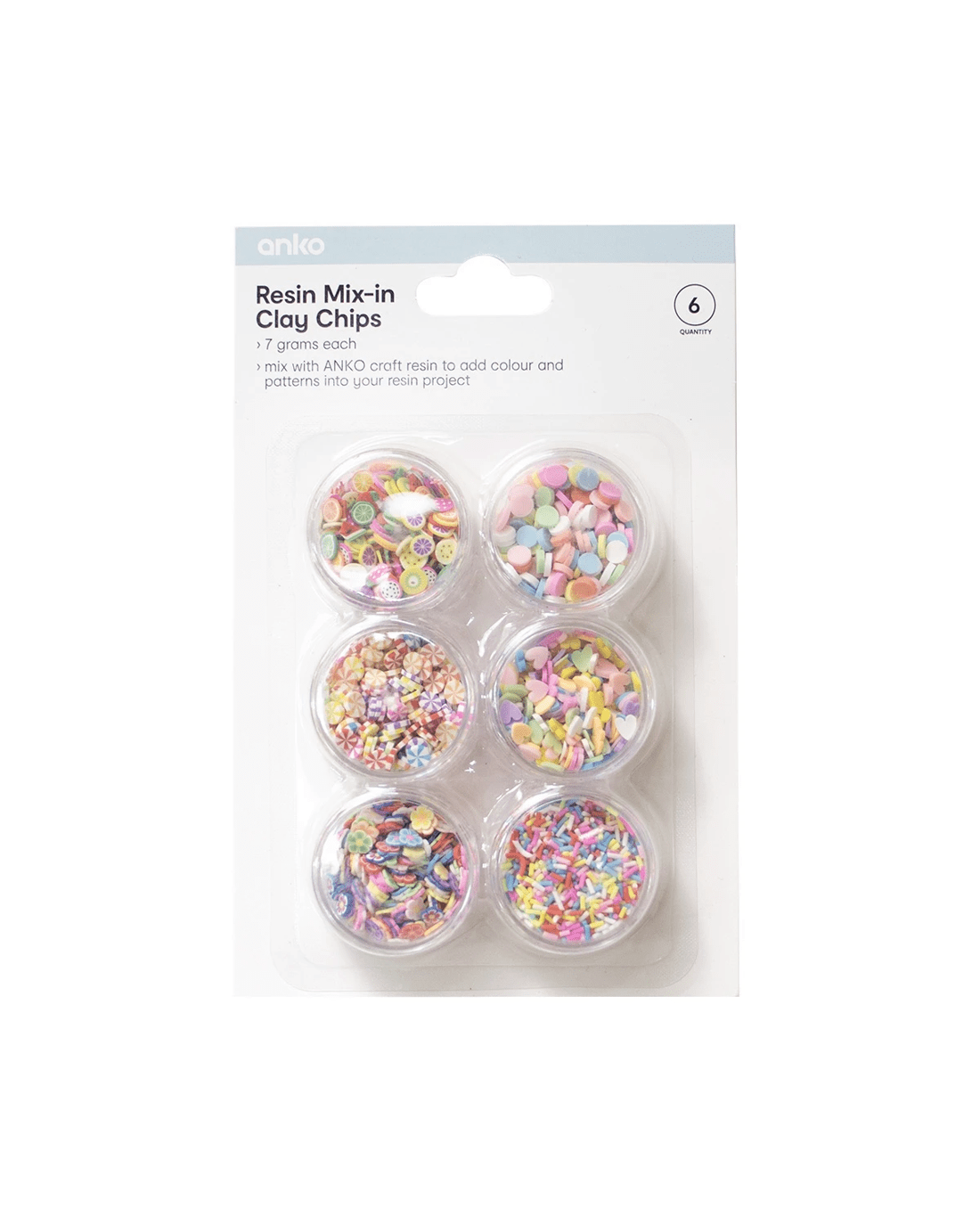 1 6 Pack Resin Mix-in Clay Chips, 1 of 8