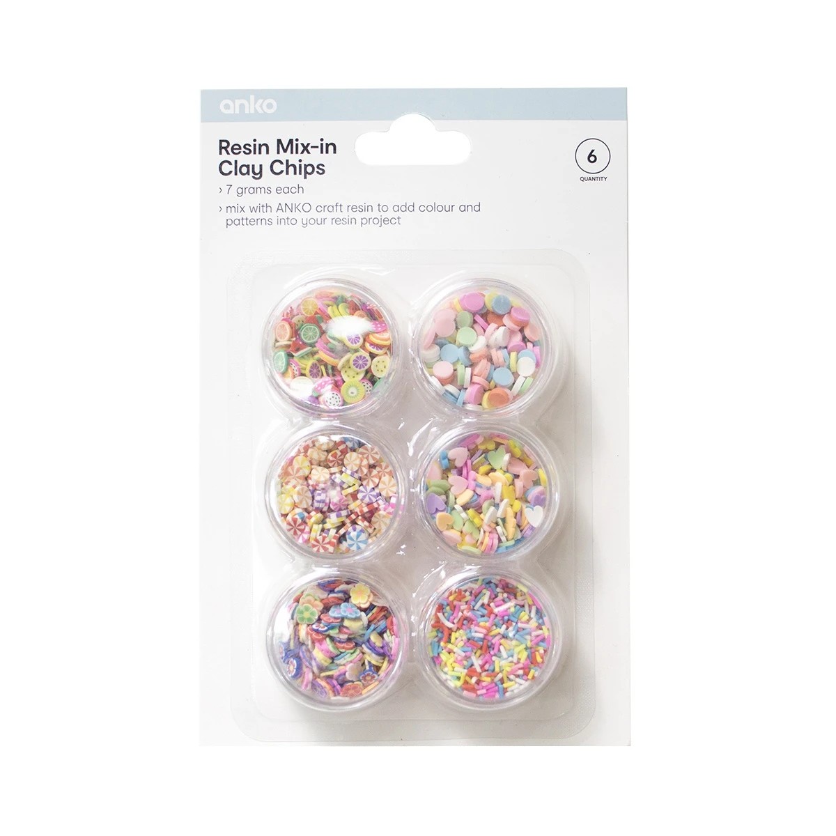 1 6 Pack Resin Mix-in Clay Chips, 1 of 8