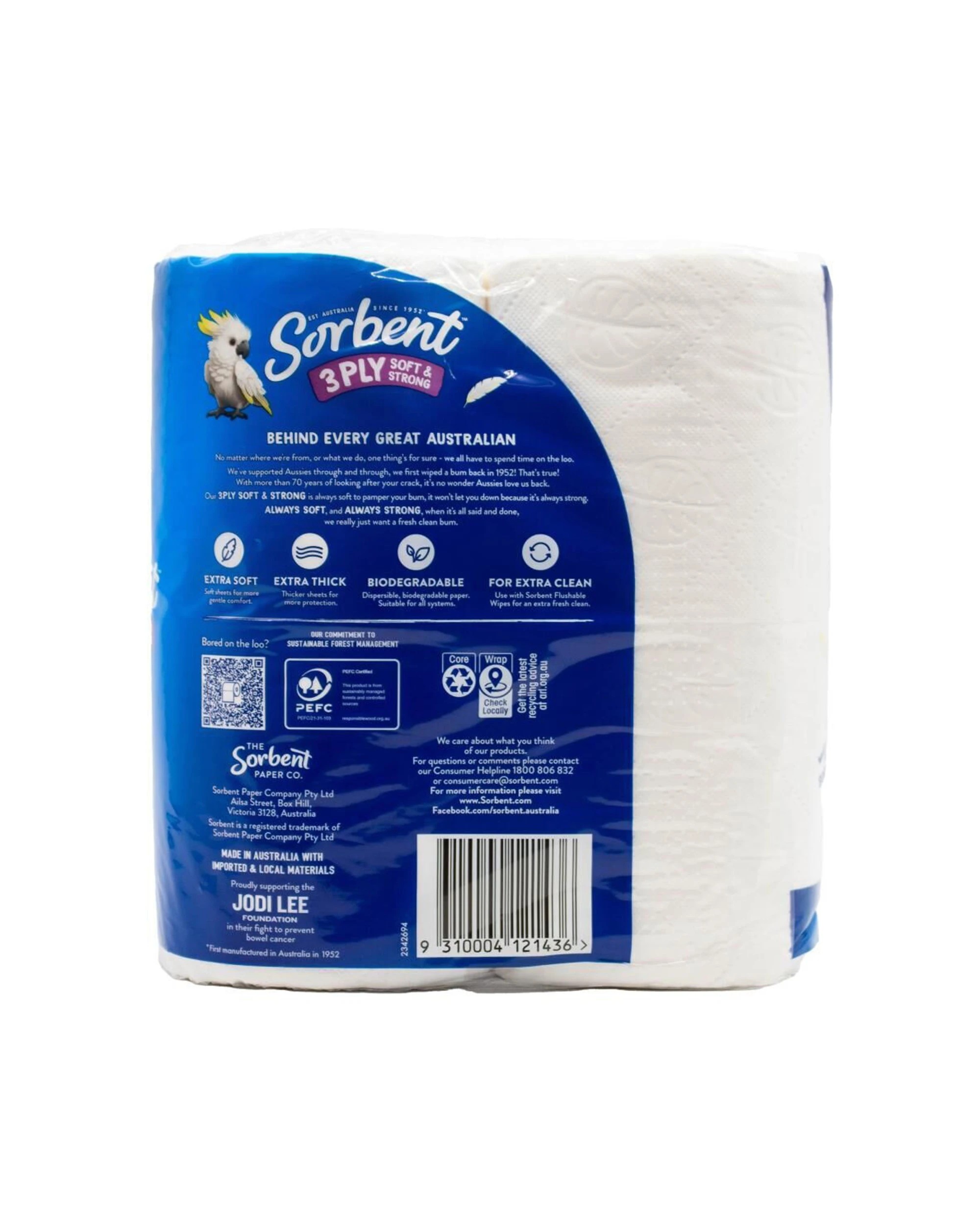 5 Sorbent 16x 4pc Toilet Tissue 3-Ply Soft Strong Multi-Purpose - White, 5 of 5