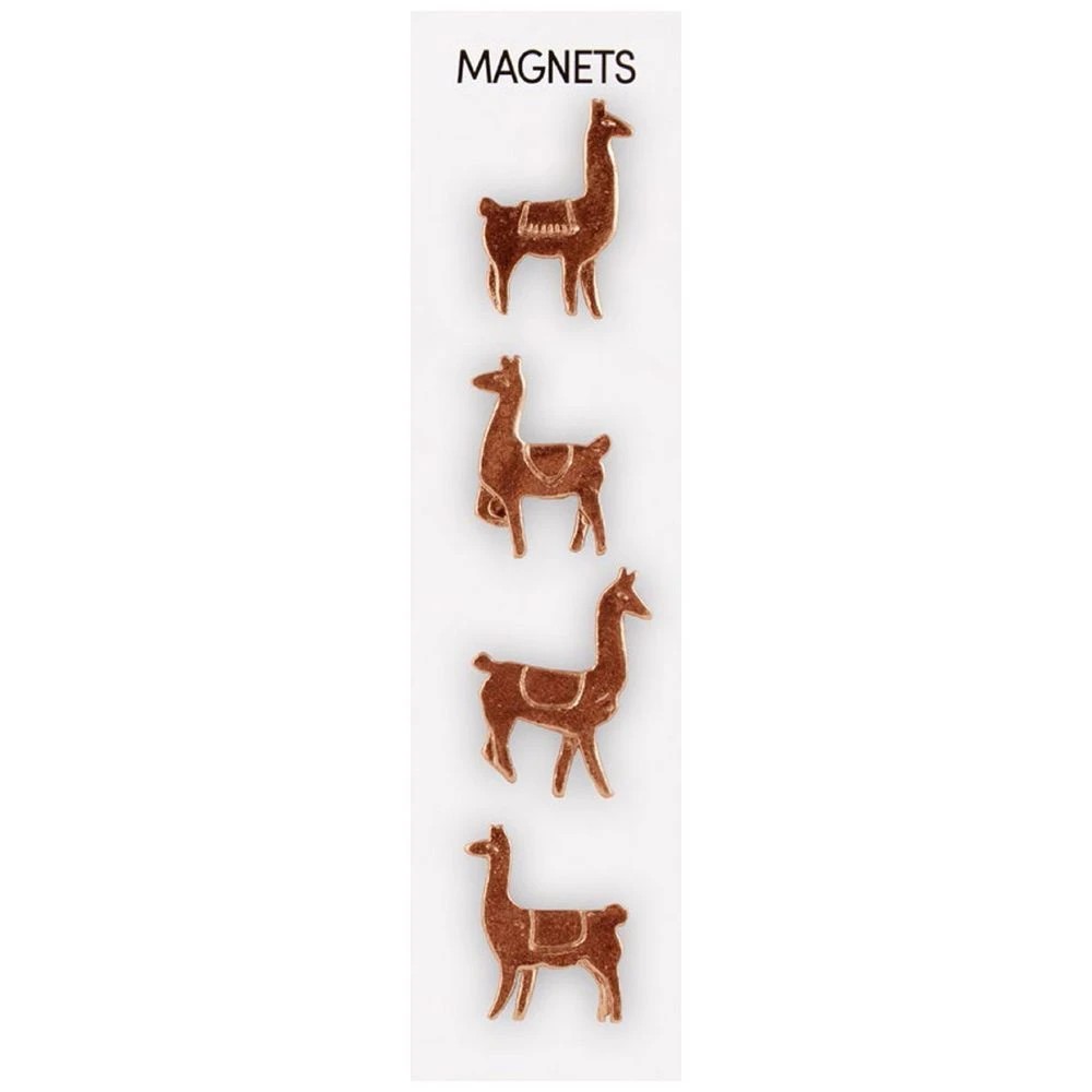 1 Three By Three Llama Magnets Copper 4 Pack, 1 of 3