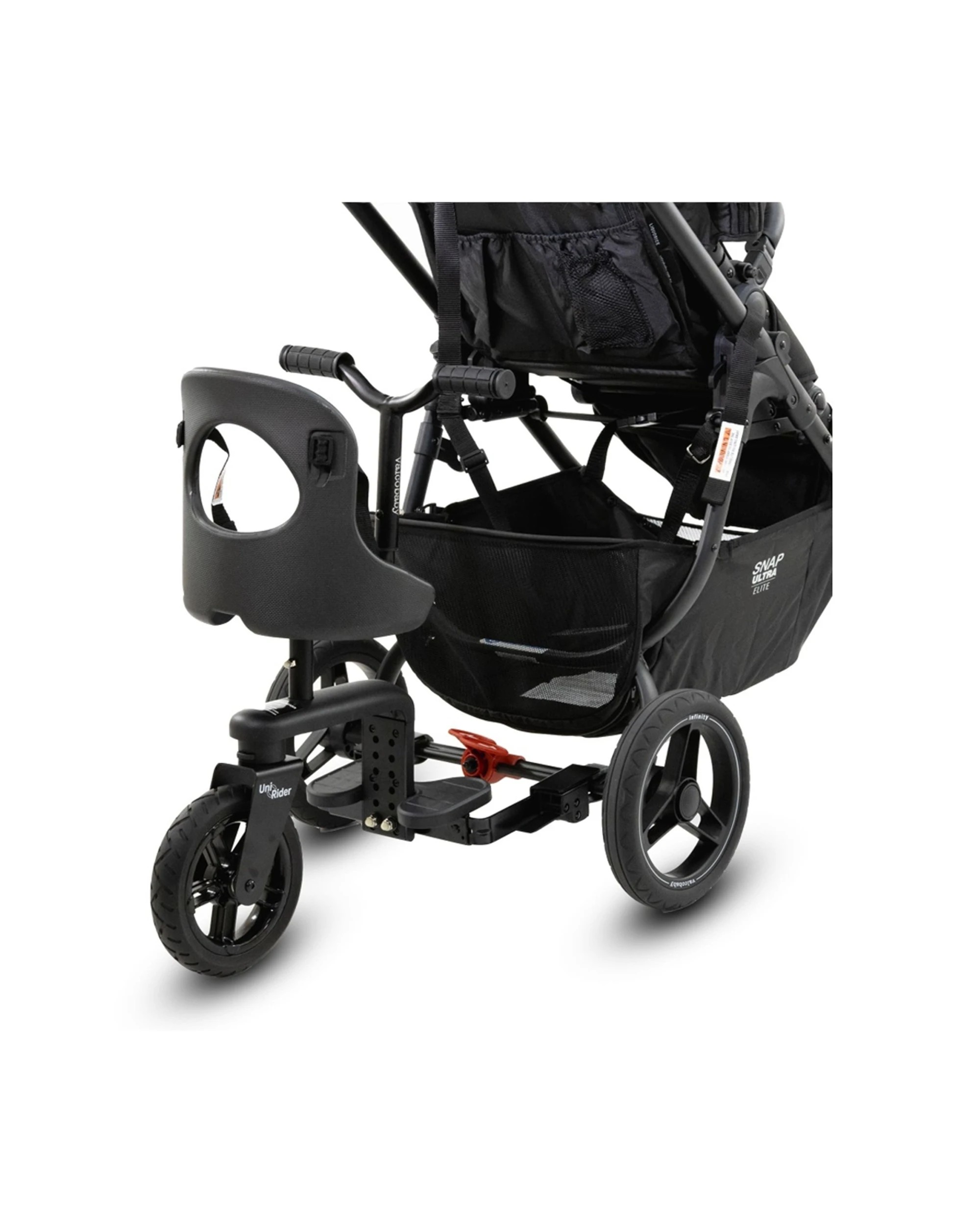 8 ValcoBaby Uni Rider Stroller Pram Ride-On Puncture Proof Wheels Kids 15m+ - Black, 8 of 8