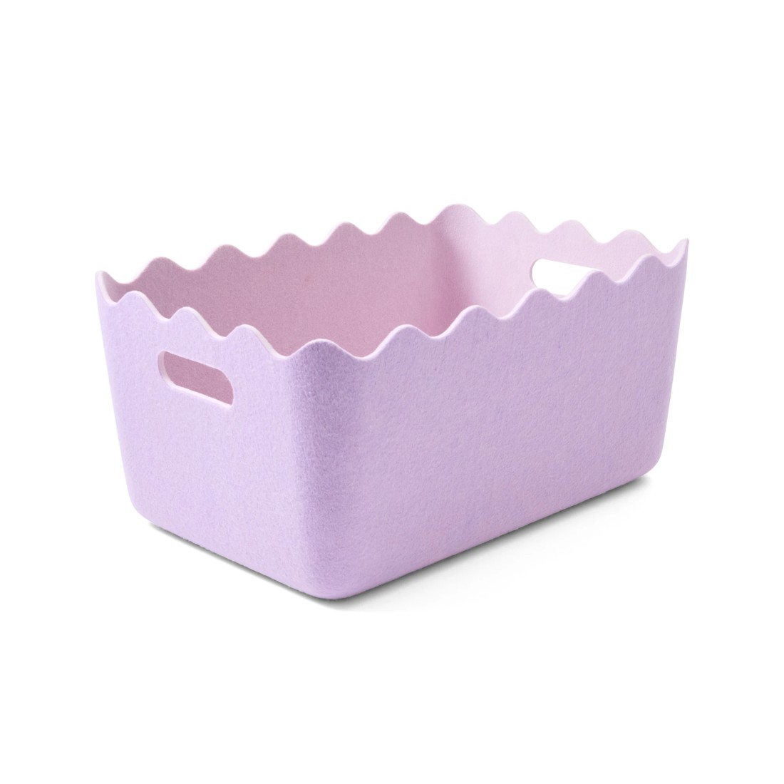 4 Two Tone Flat Felt Basket - Lilac, 4 of 8