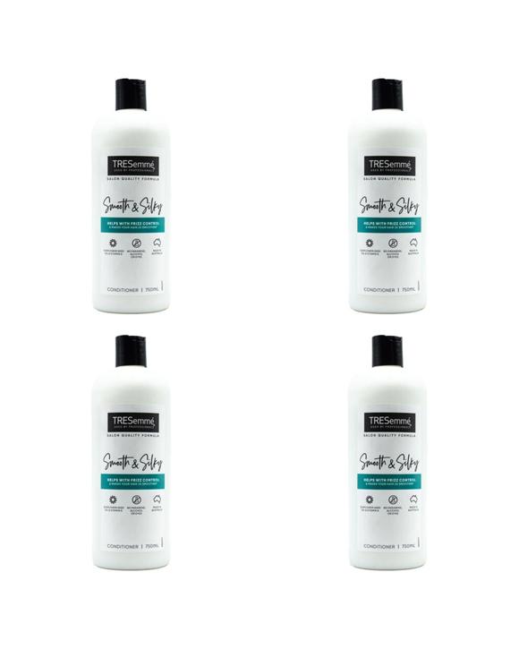 TRESemme 4PK Smooth and Silky Conditioner 750ml Sunflower Seed Oil Vitamin A - Multi