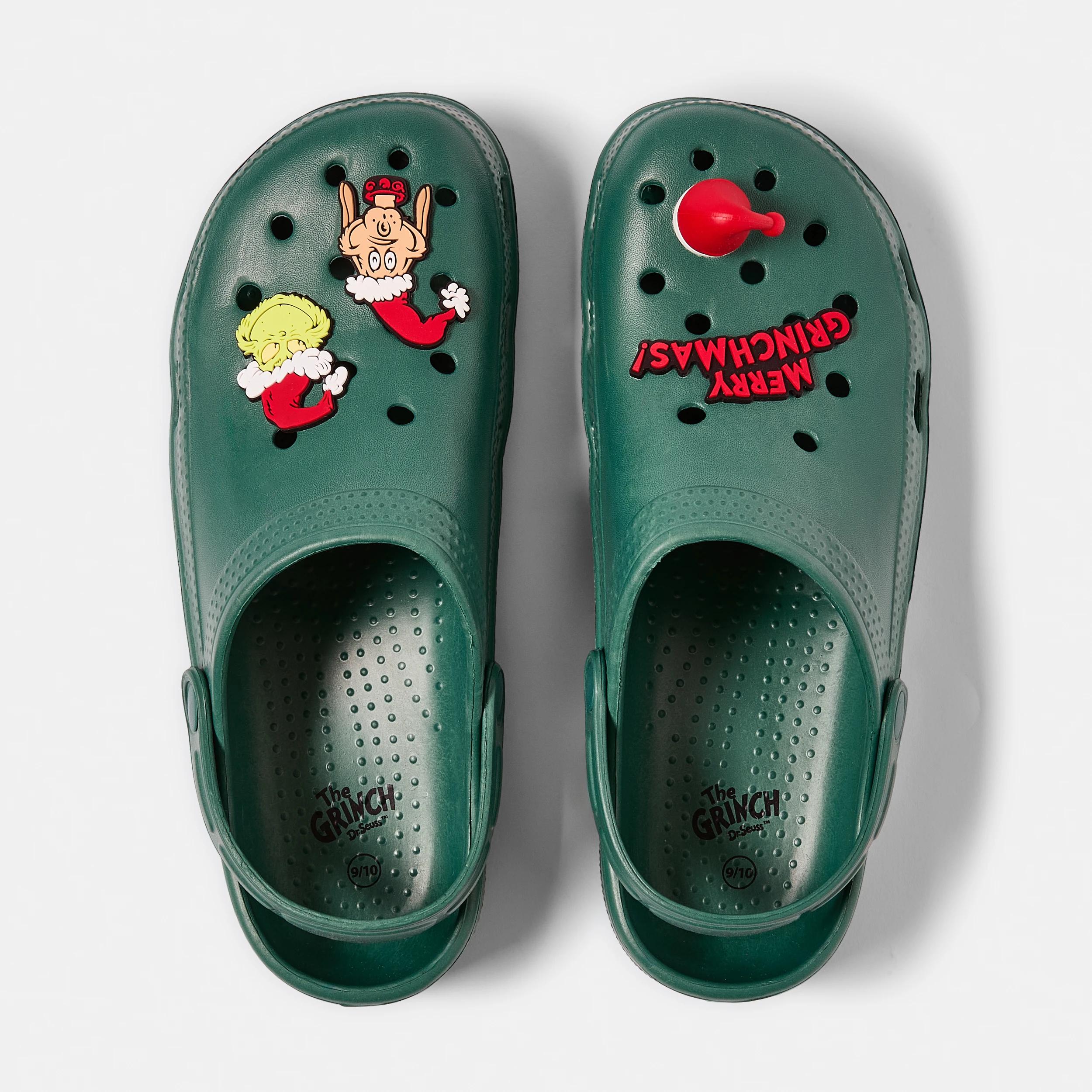 1 Christmas The Grinch Clogs Drk Green, 1 of 5