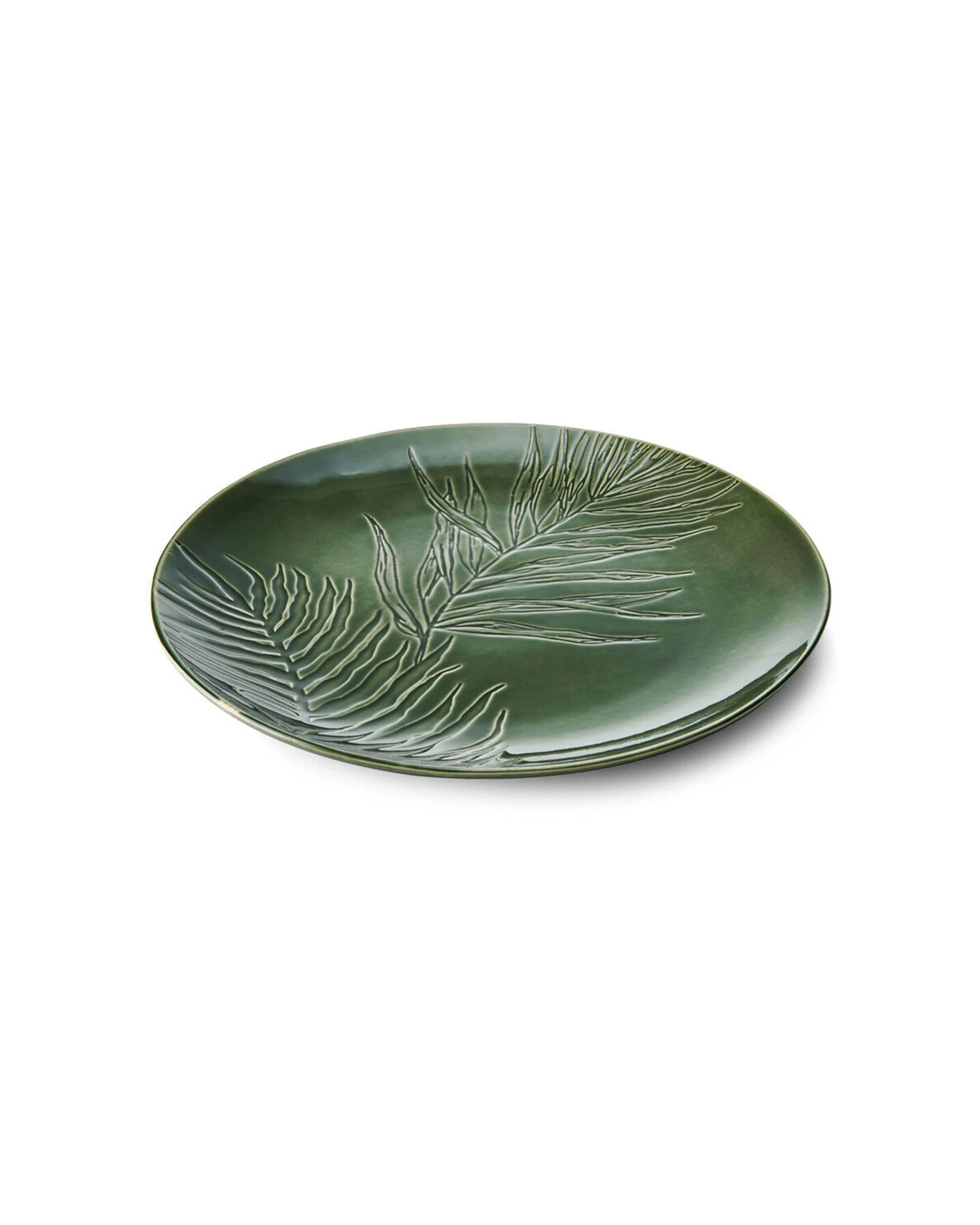 4 Mikasa Jardin Stoneware Round Serving Platter 35.5cm - Green, 4 of 6