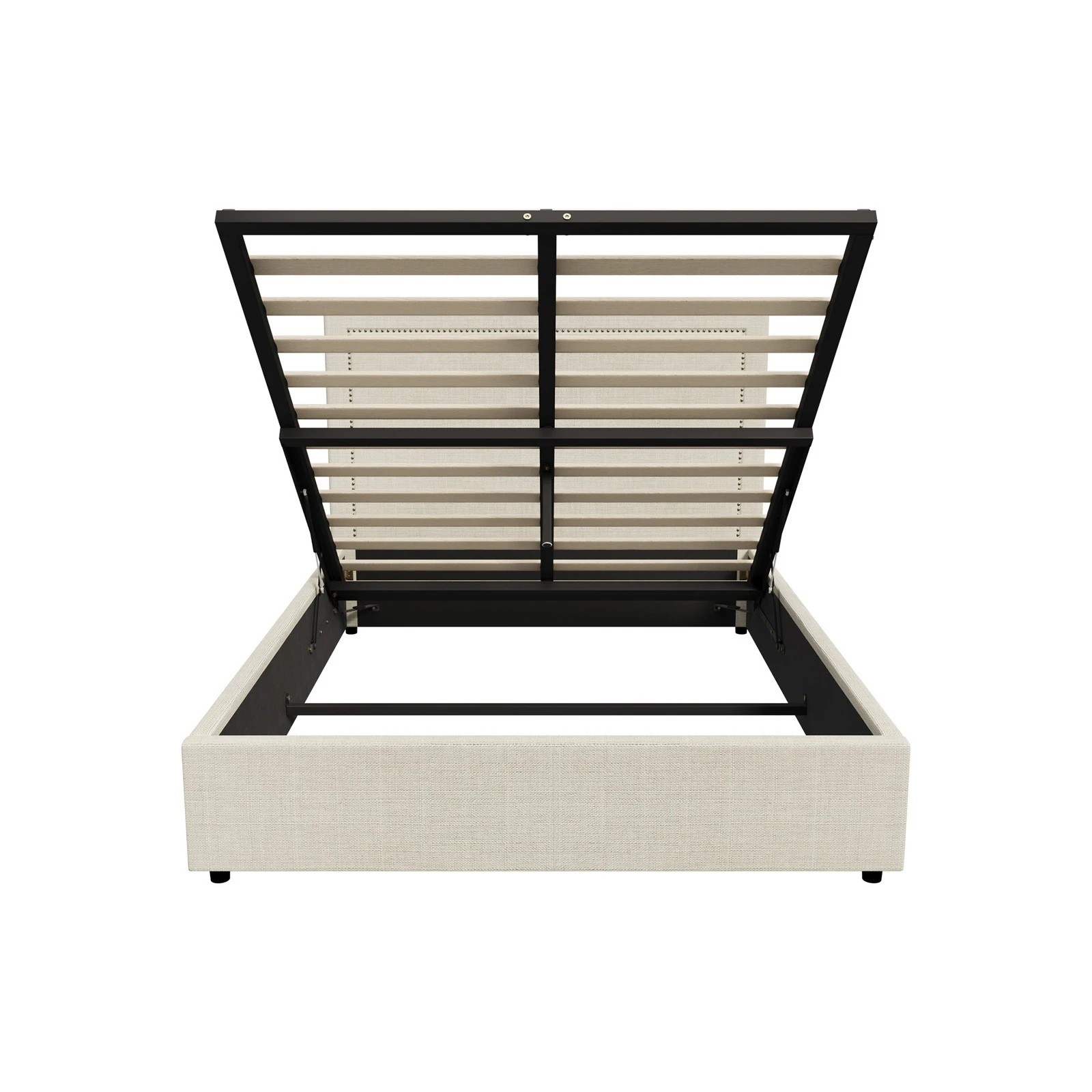 7 Oikiture Queen Bed Gas Lift Bed Frame
 - Beige, 7 of 10