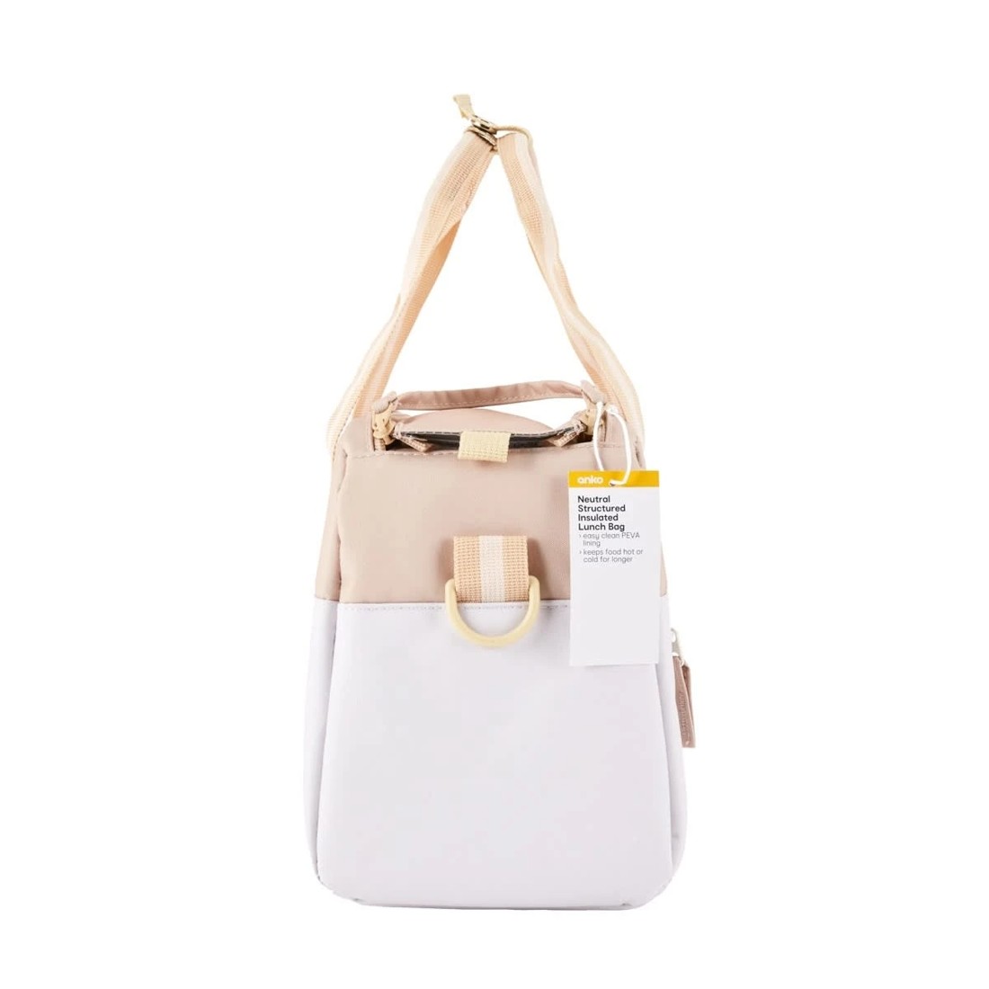 6 Neutral Structured Insulated Lunch Bag, 6 of 6