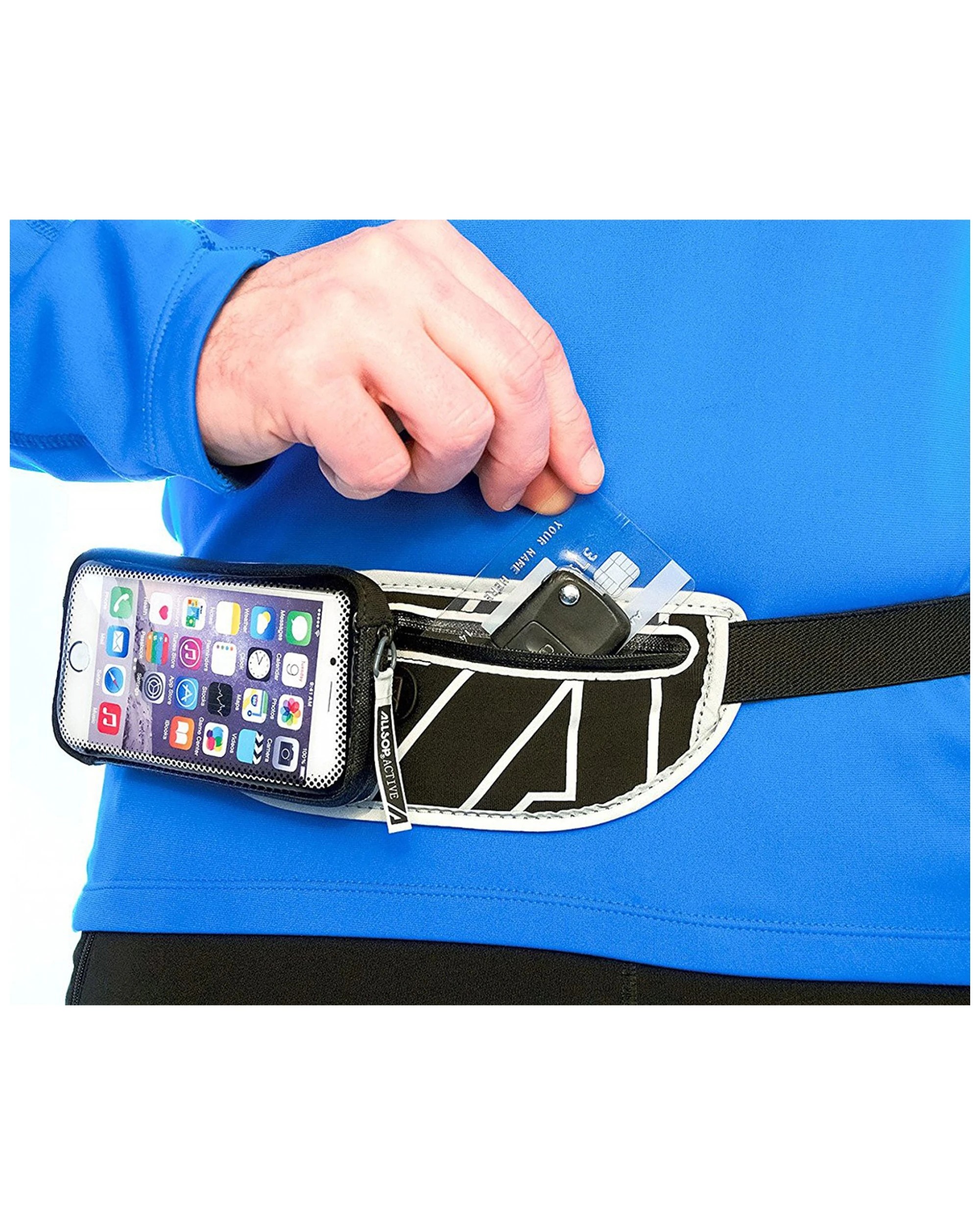 4 ALLSOP ClickGo Belt Phone Pouch Weather Resistant Touchscreen Access - Grey, 4 of 4