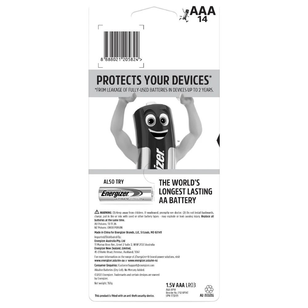 2 Energizer MAX AAA Alkaline Batteries 14 Pack, 2 of 9