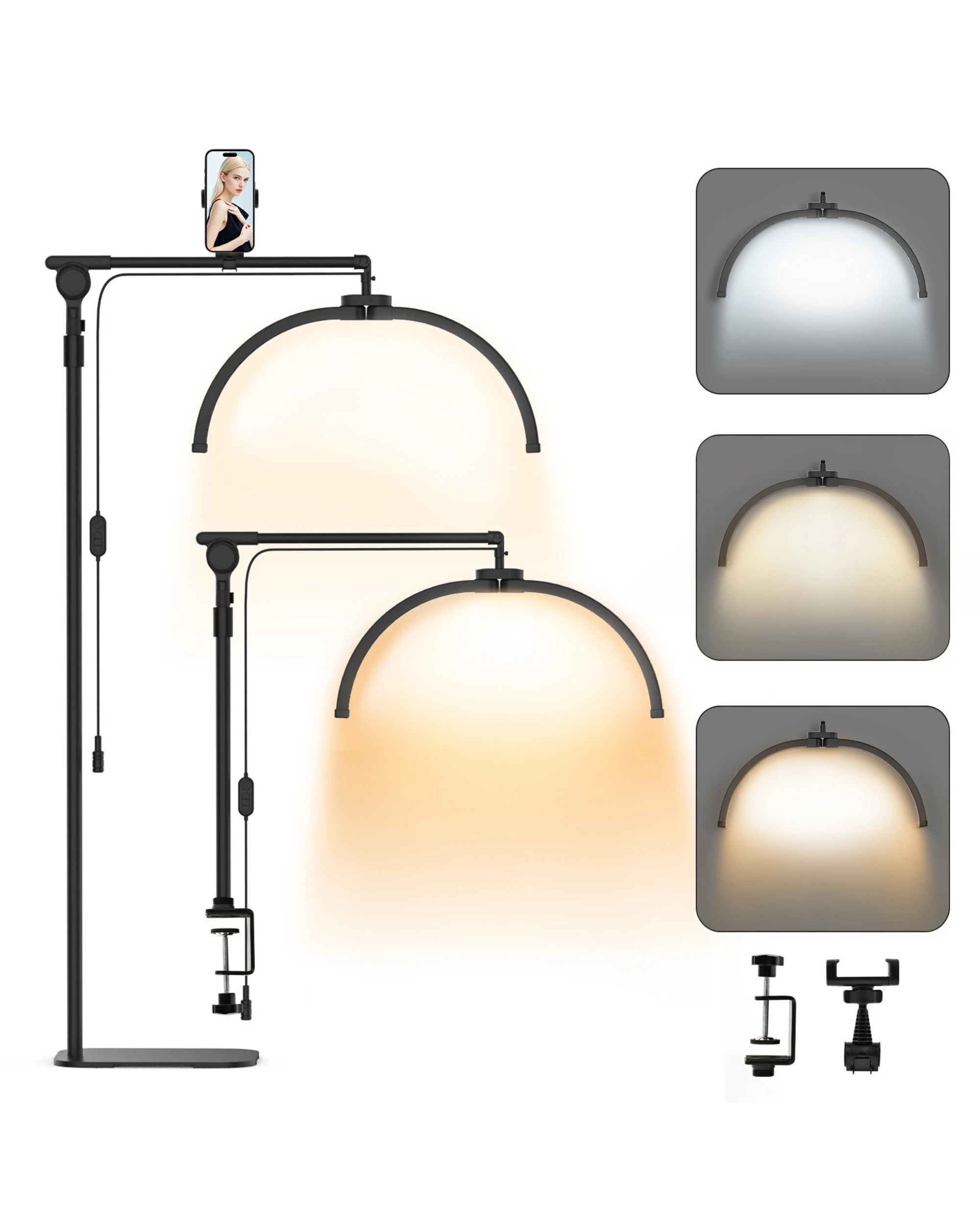 1 Advwin Lash Light Half Moon with Phone Holder, 1 of 8