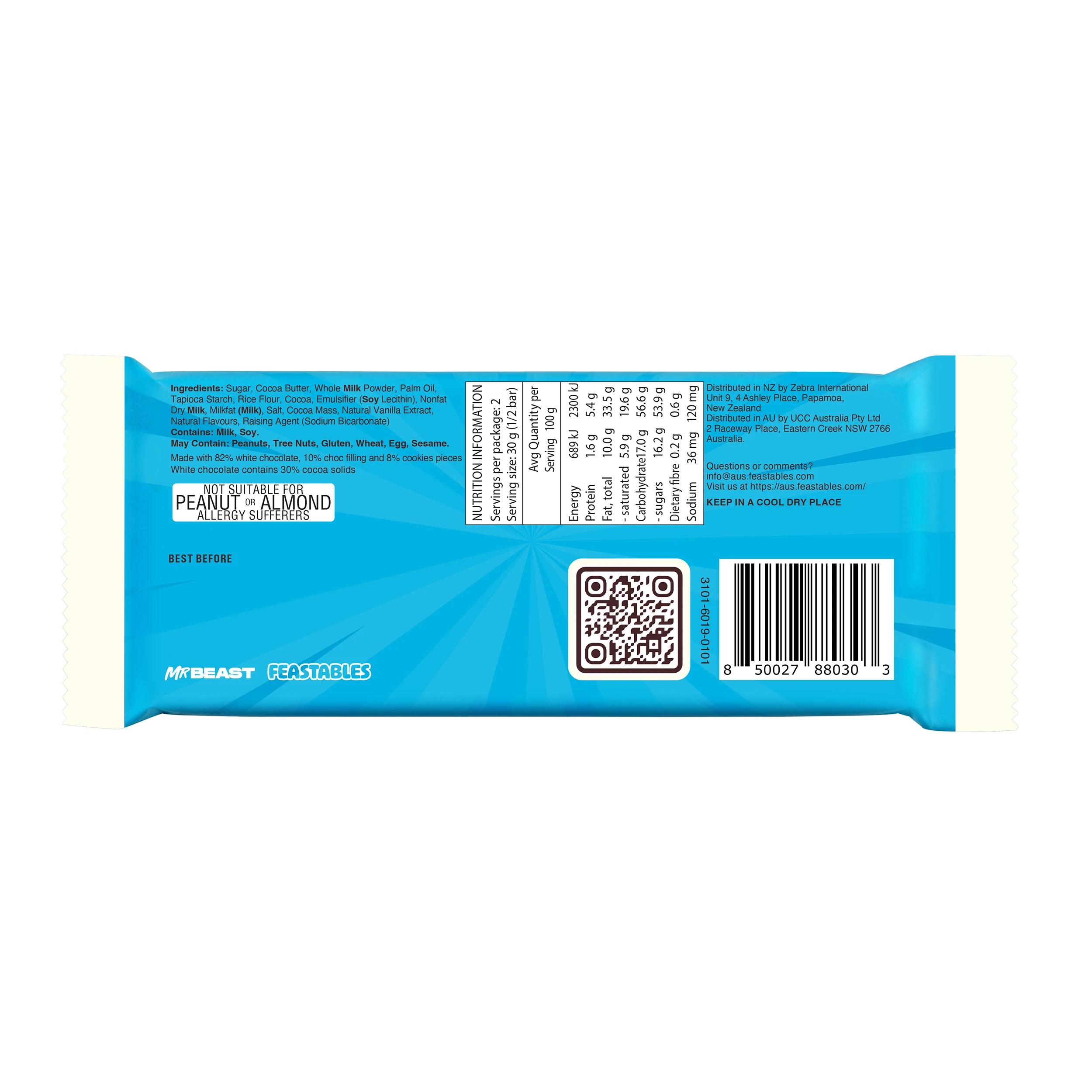 2 MrBeast Feastables Cookies & Creme Chocolate Bar 60g, 2 of 8