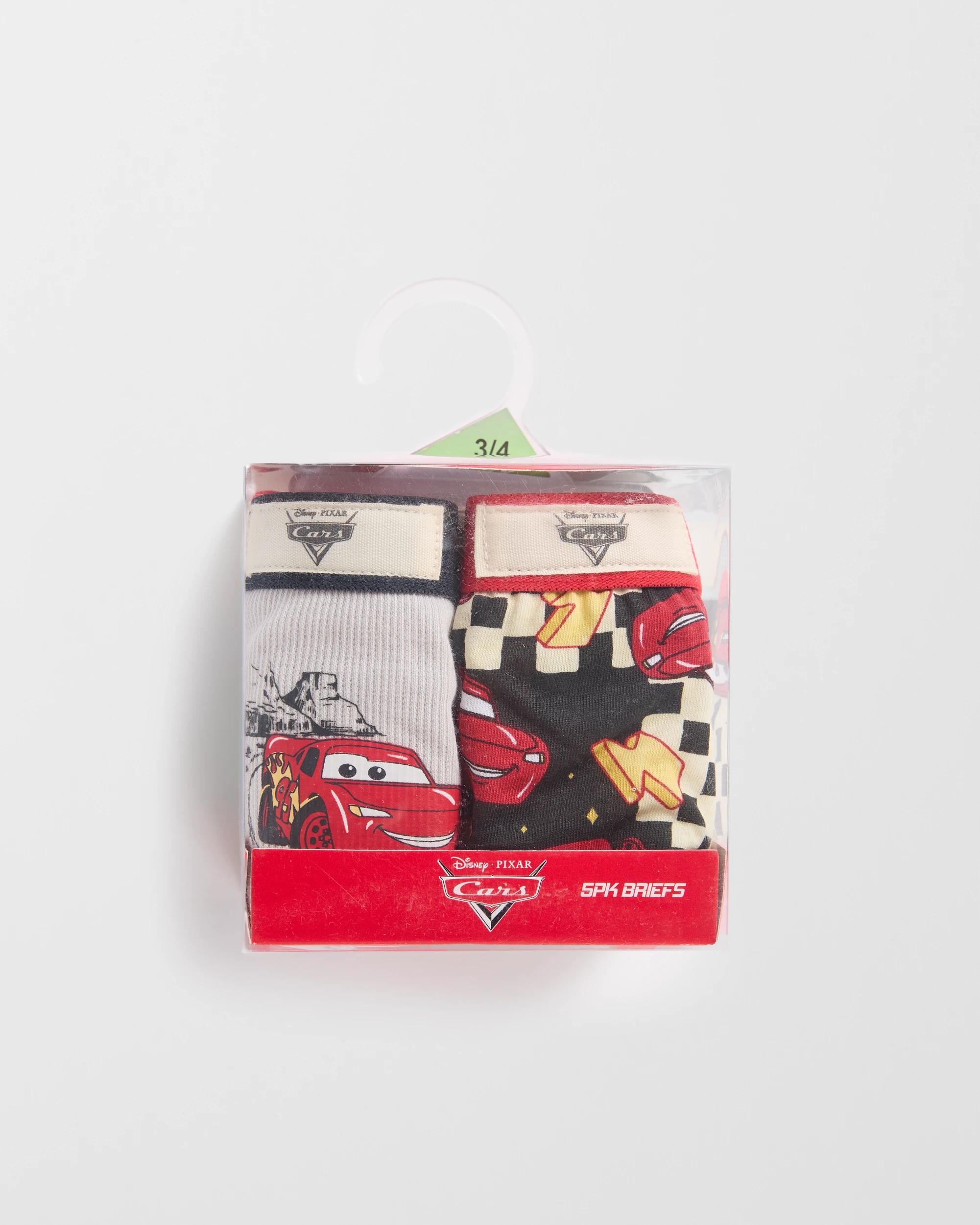 3 Disney Pixar Cars Australian Cotton Younger Boys Briefs 5 Pack MULTI, 3 of 3