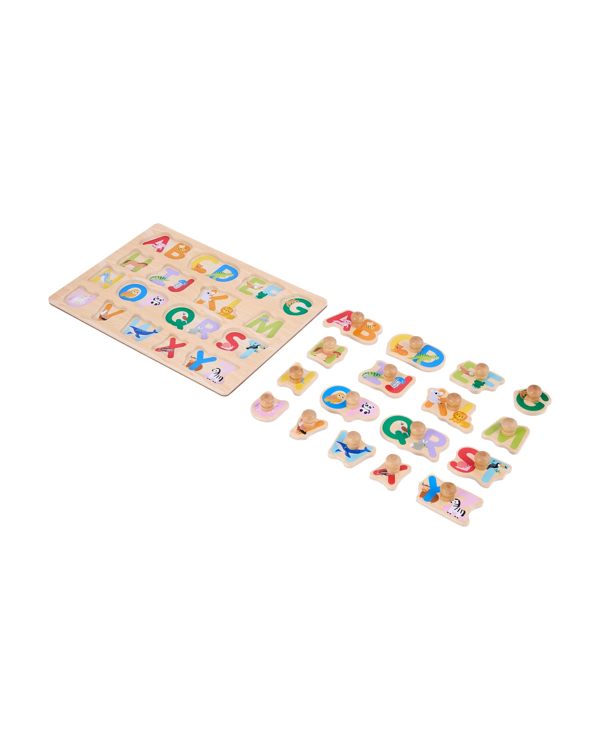 2 Wooden Alphabet Peg Puzzle, 2 of 6