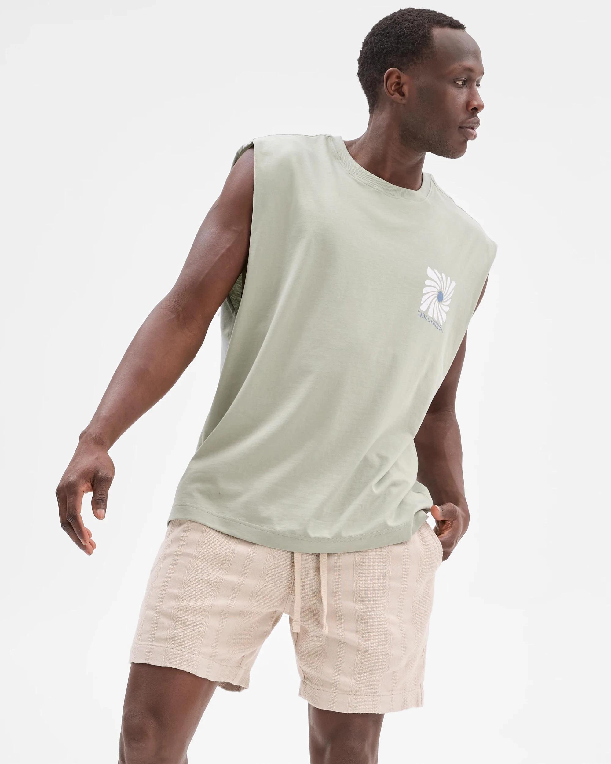 3 Commons Australian Cotton Tank Top TIDAL PETROL GREEN, 3 of 5