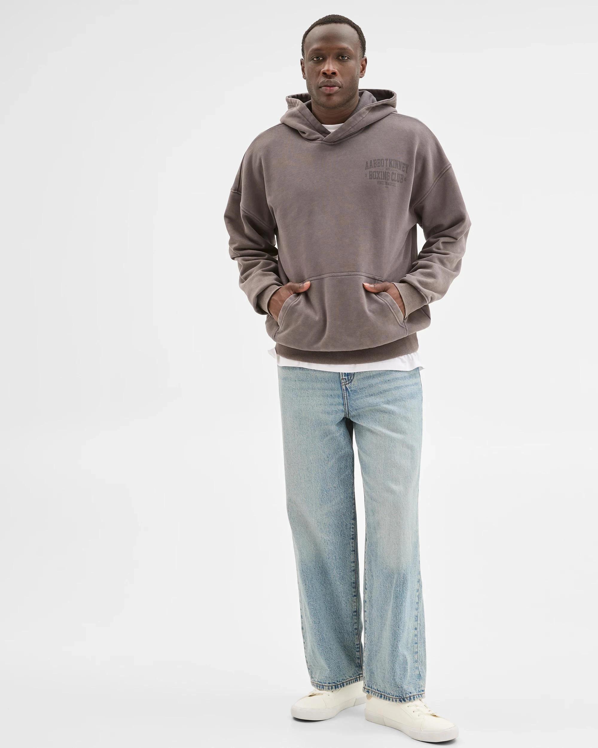 3 Commons Australian Cotton Blend Heavyweight Graphic Hoodie GREY, 3 of 7