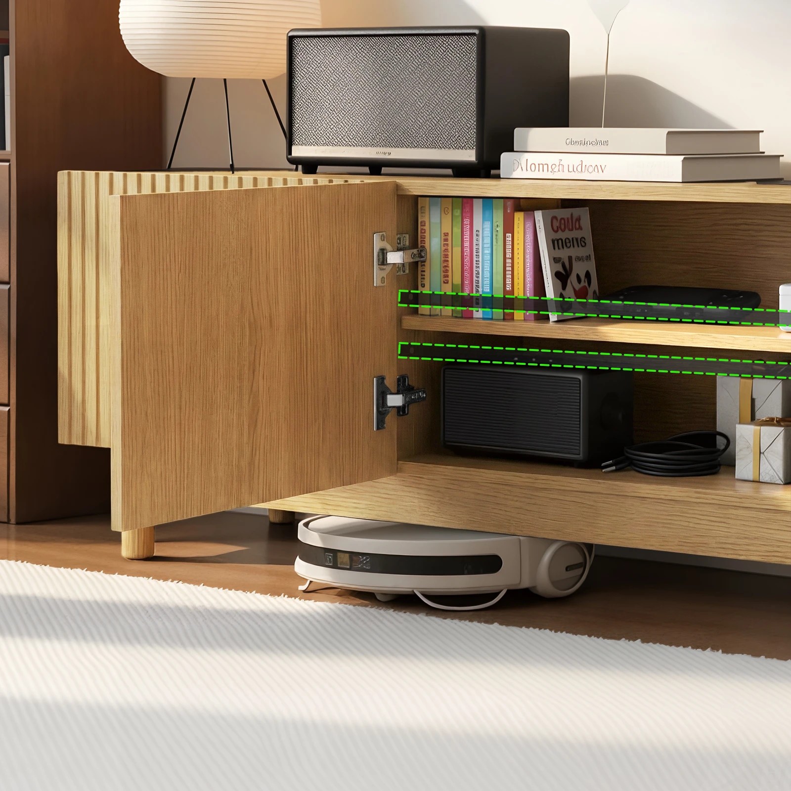 5 Artiss TV Unit Entertainment Unit Storage Cabinet 180cm - Natural, 5 of 9