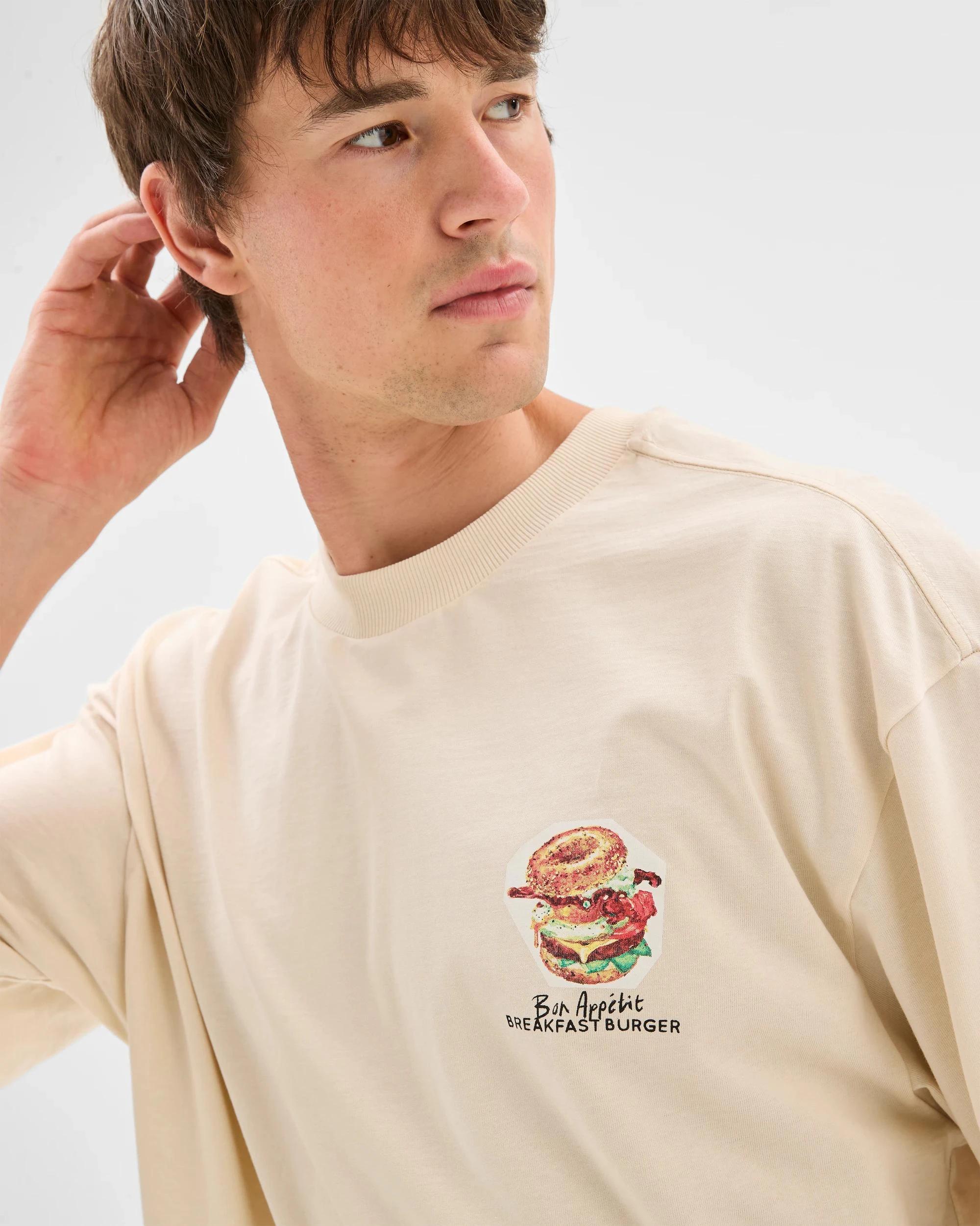 4 Australian Cotton Graphic T-Shirt - Commons BREAKFAST BURGER, 4 of 6