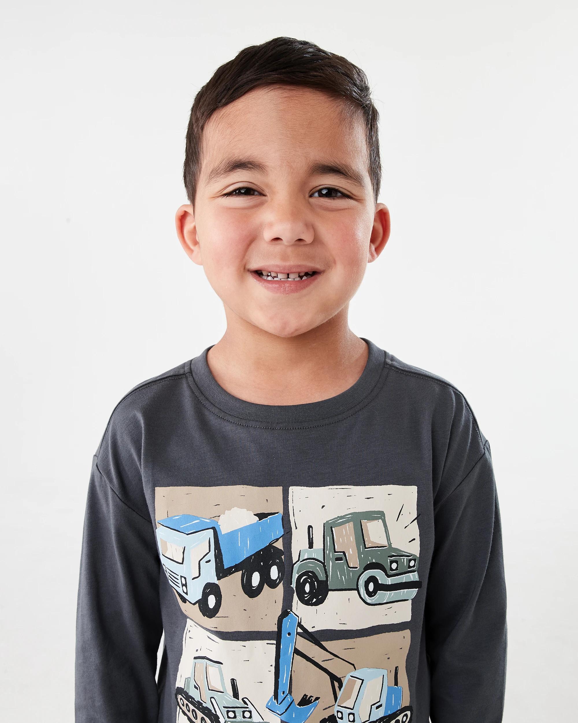 3 Long Sleeve Print T-shirt Gry Digger, 3 of 8