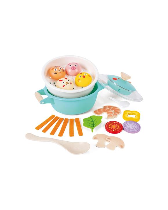 Hape Little Chef Cooking & Steam Playset With Realistic Sound Mist - Blue