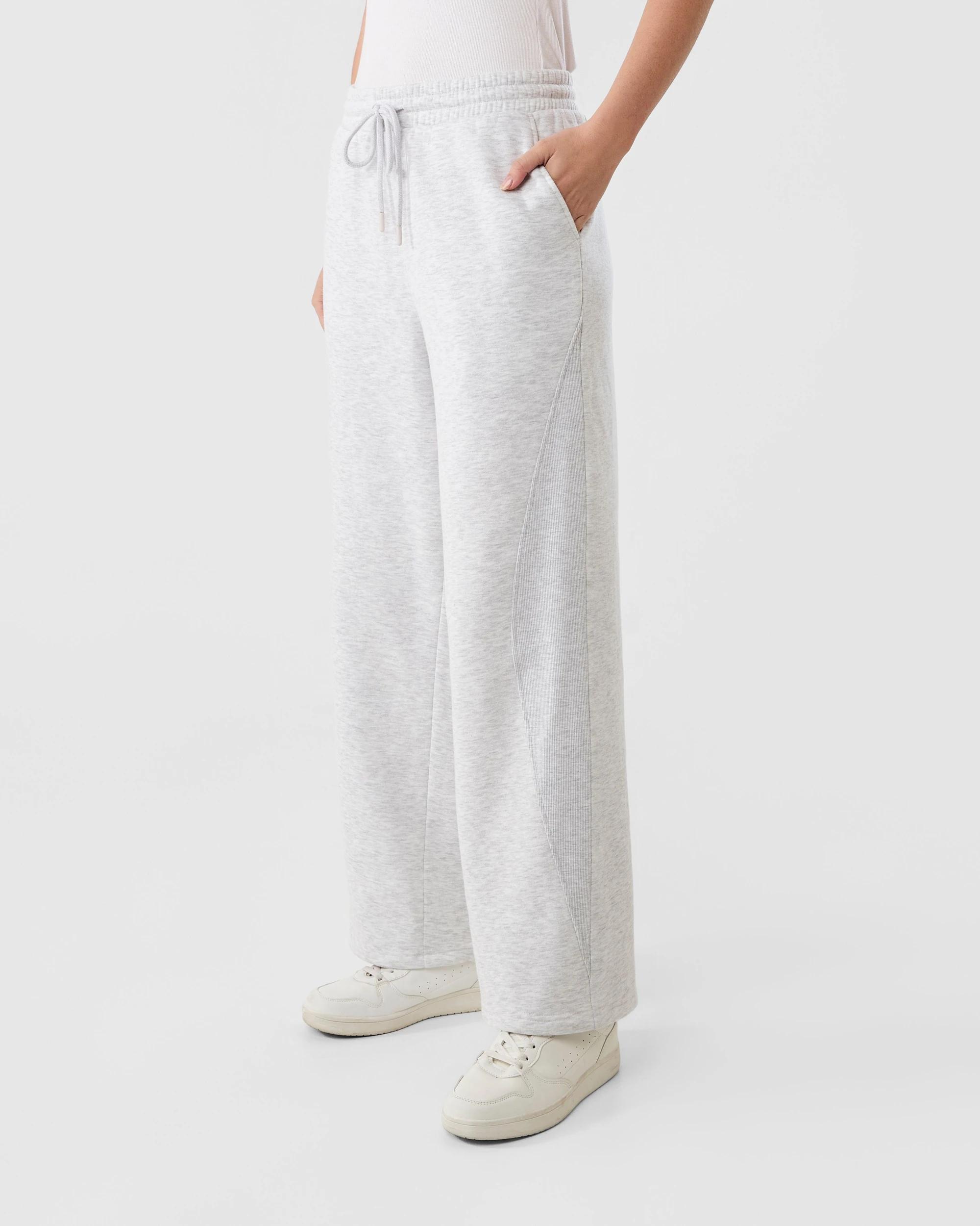 2 Marle Rib Sweatpants Wht Marle, 2 of 4