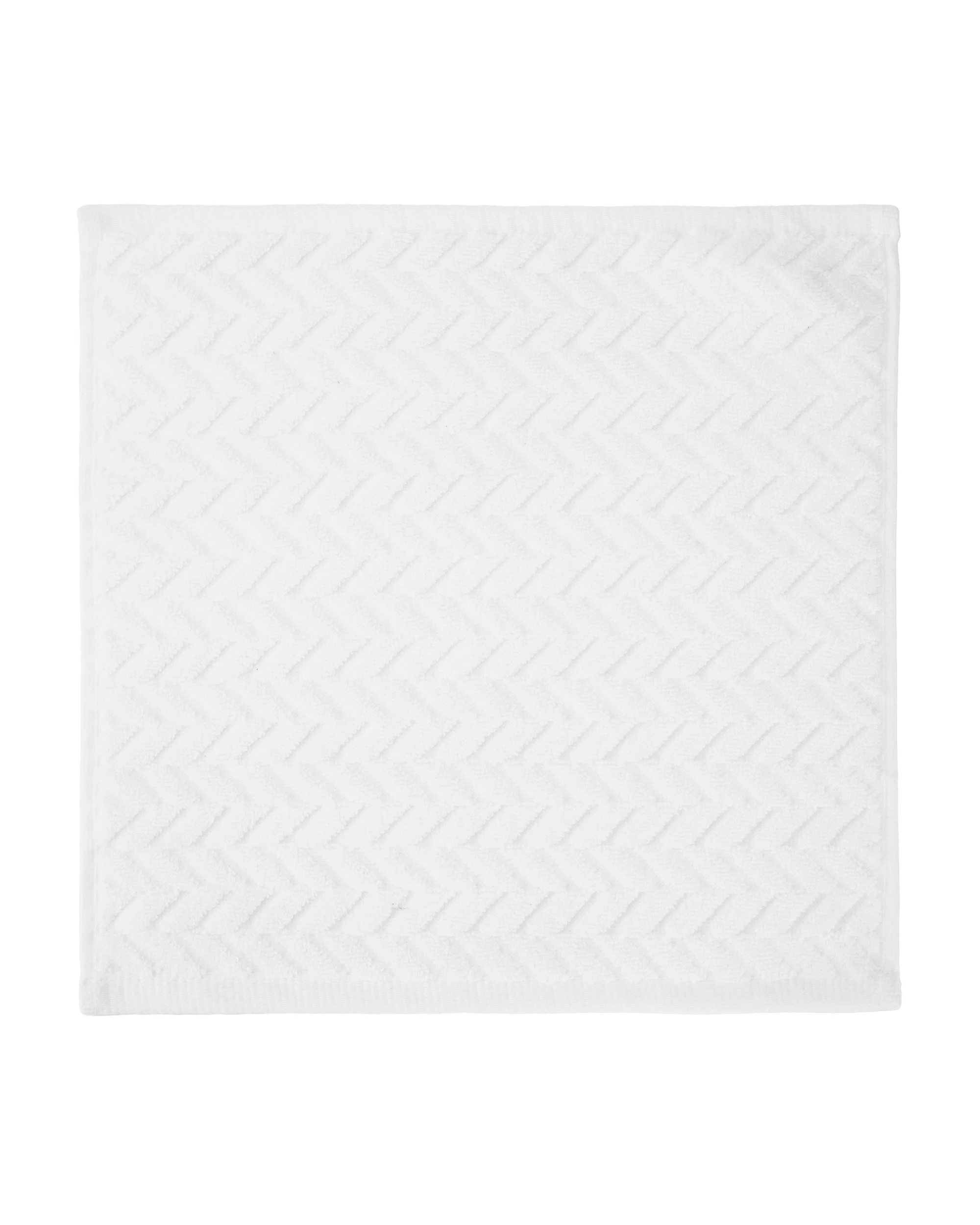 3 Chevron Cotton Face Washer - White, 3 of 6