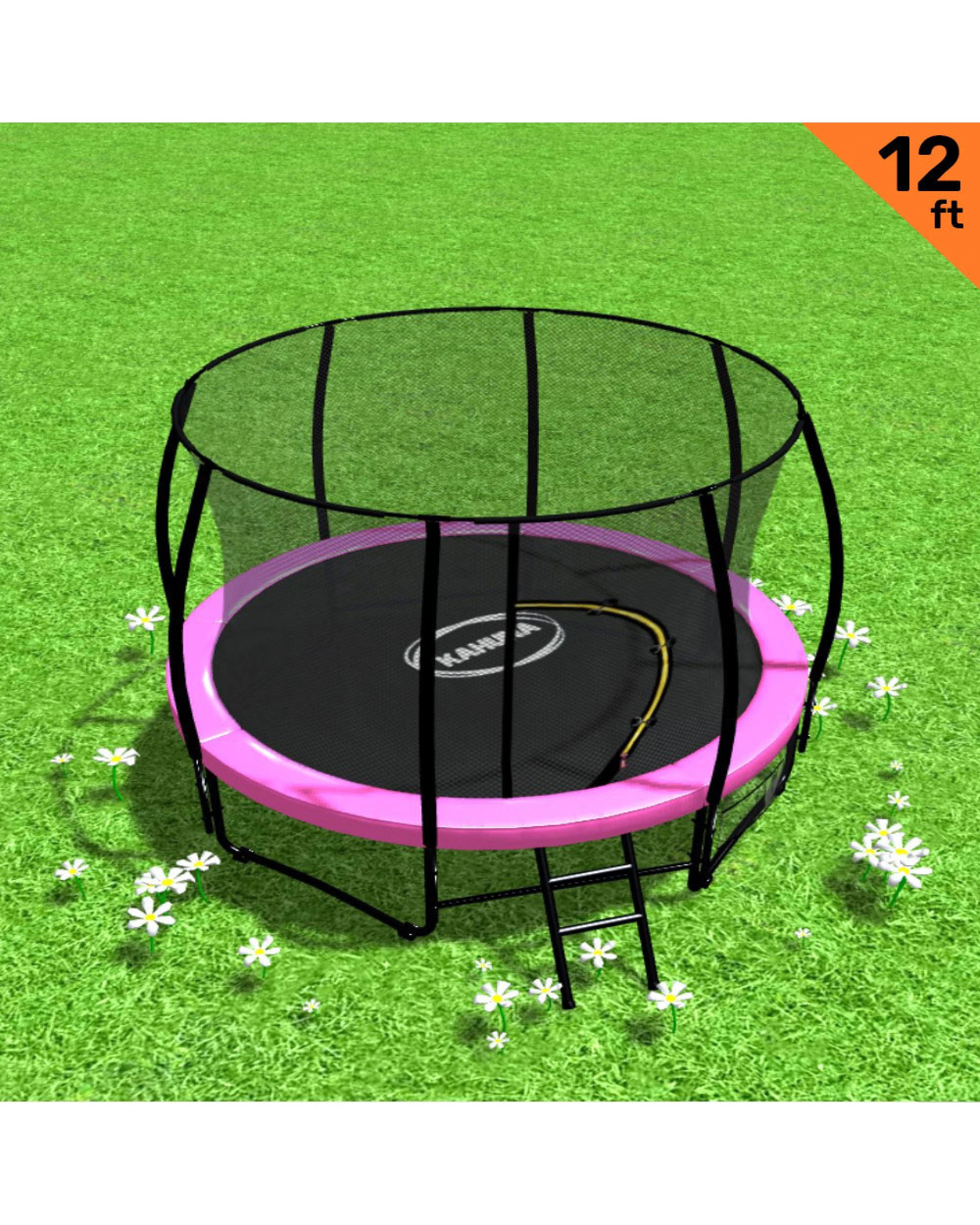 2 Kahuna 12 ft Trampoline - Pink, 2 of 7