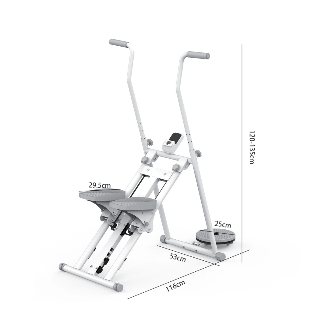7 Advwin Vertical Climber Exercise Machine Adjustable Stair Stepper White, 7 of 7