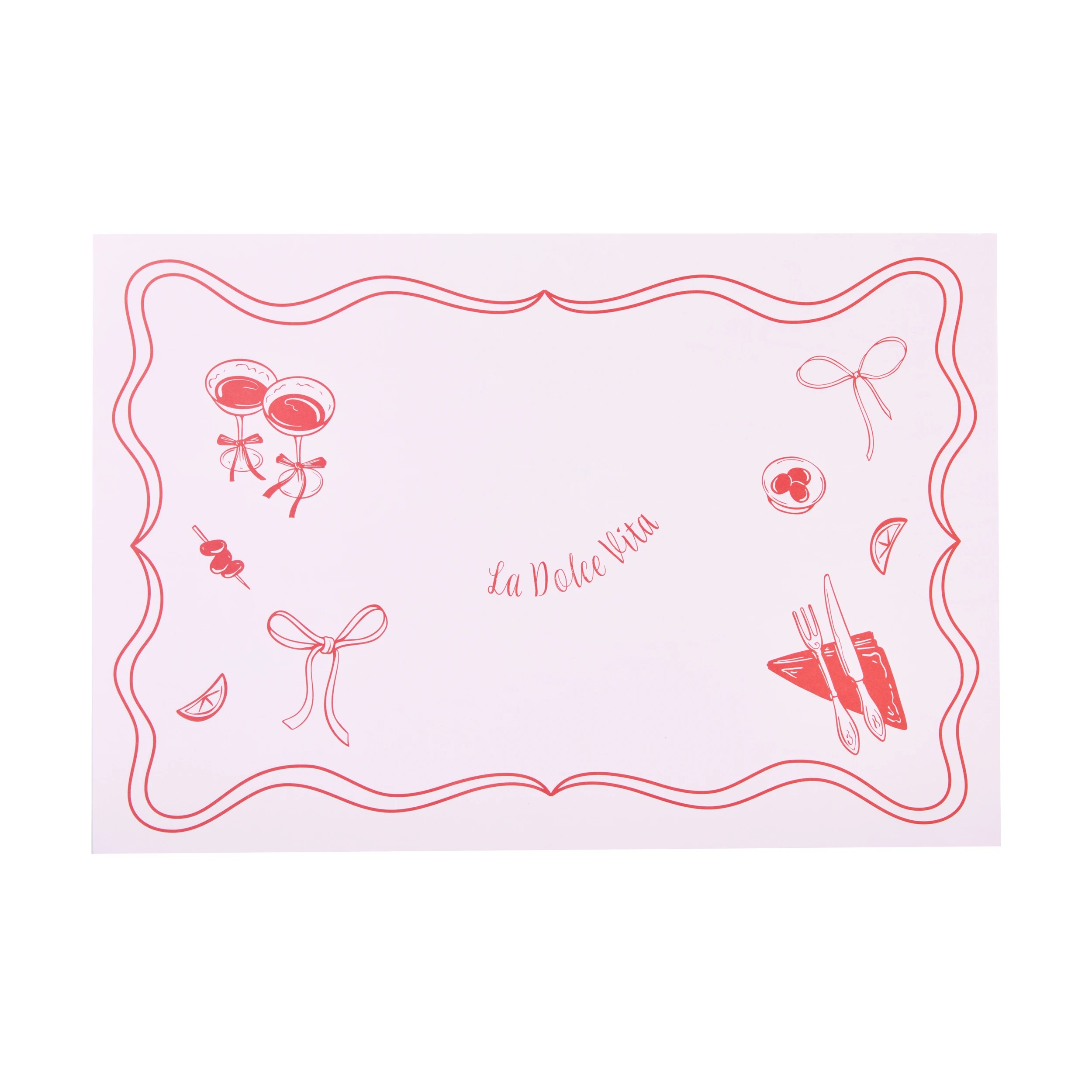 1 24 Piece La Dolce Vita Paper Placemats, 1 of 3