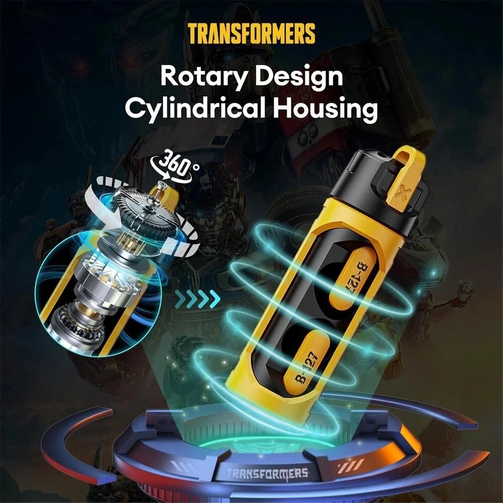 4 Transformers TF-T11 TWS Bluetooth Gaming Earbuds - Yellow, 4 of 4