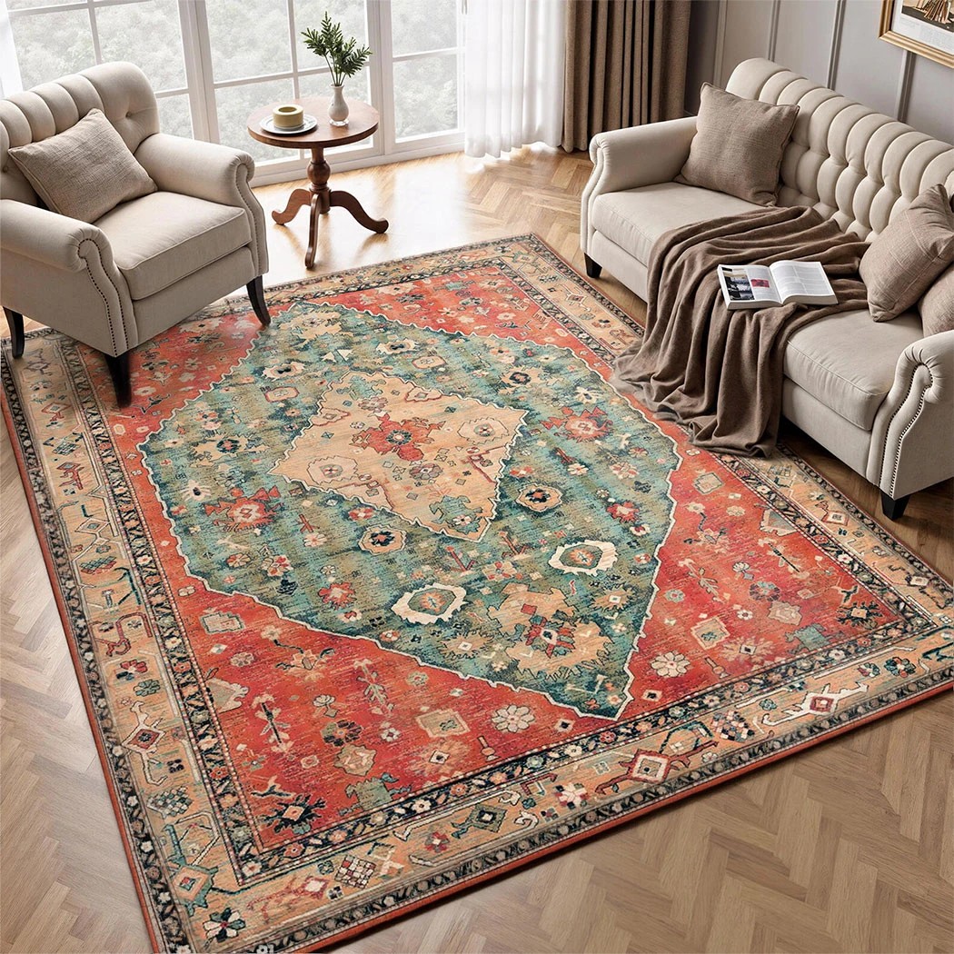 8 Marlow Large Area Rugs Boho Faux Cashmere Carpet Print, 8 of 8