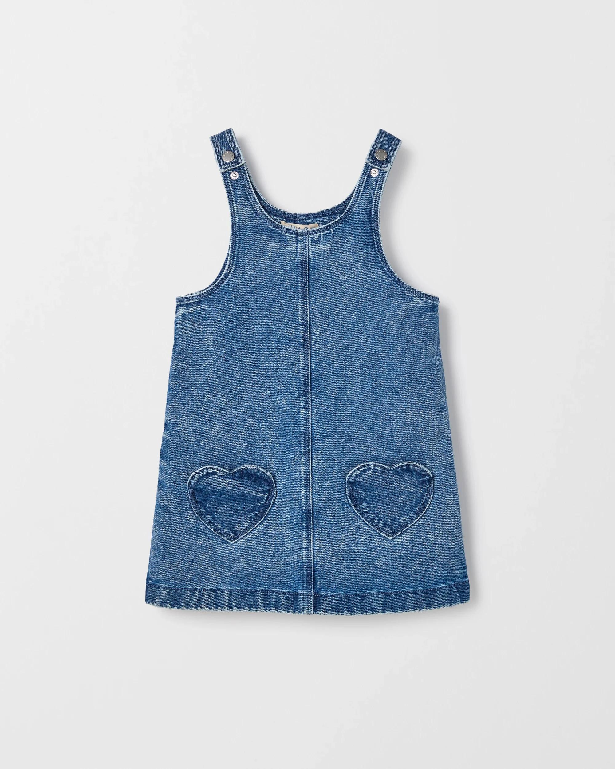 1 Target Denim Denim Pinafore Dress BLUE WASH, 1 of 3