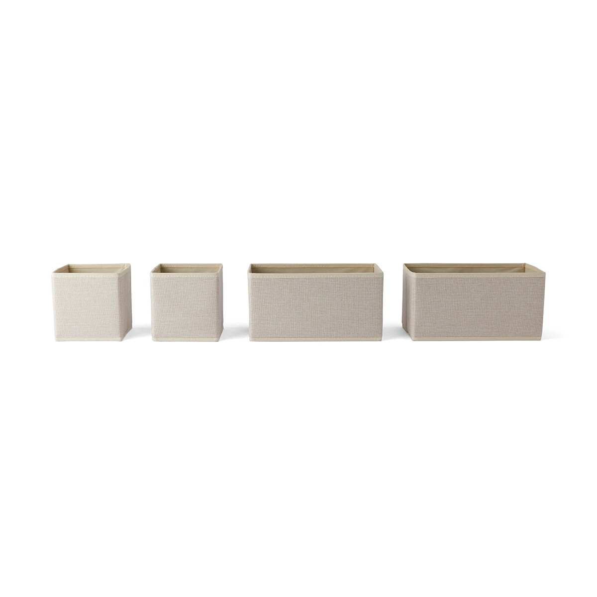 6 Set of 4 Linen Look Drawer Organisers, 6 of 9