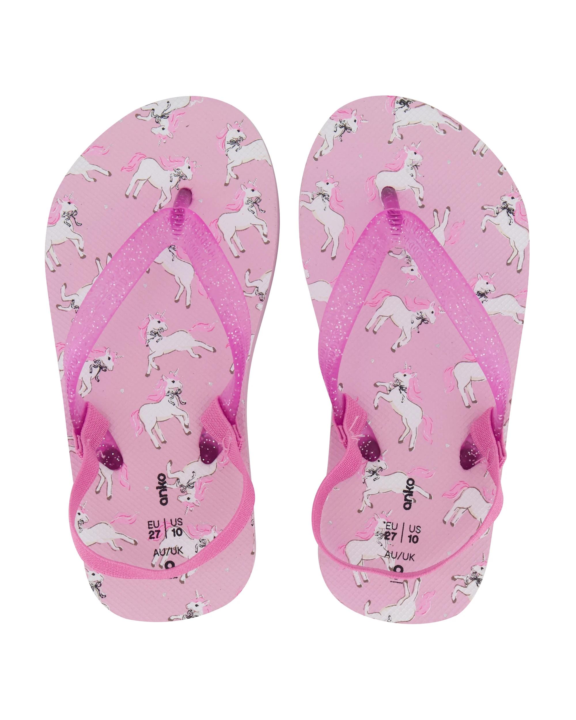 2 Junior Printed Thongs Unicorns, 2 of 3