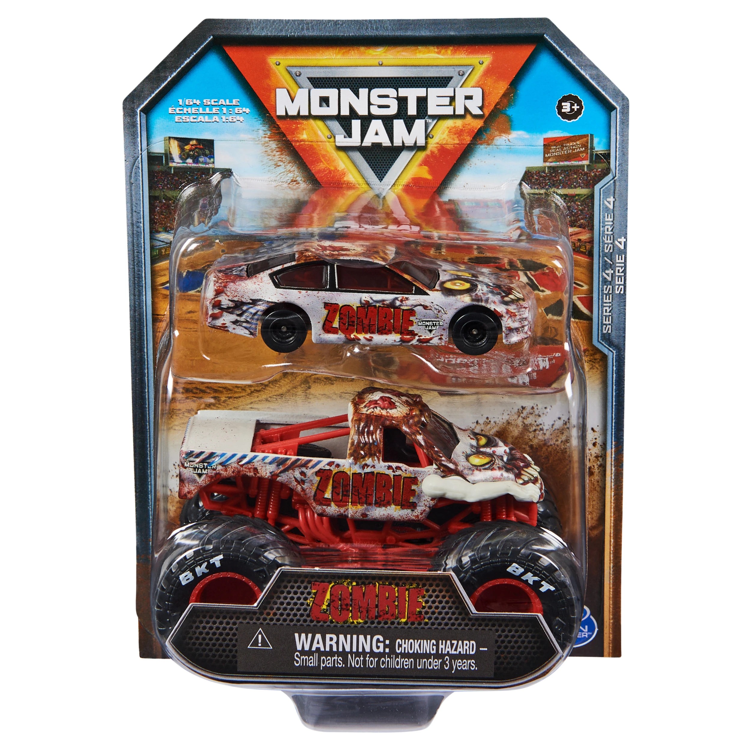 2 Monster Jam 1:64 Scale Truck and Race Car Set - Assorted, 2 of 7
