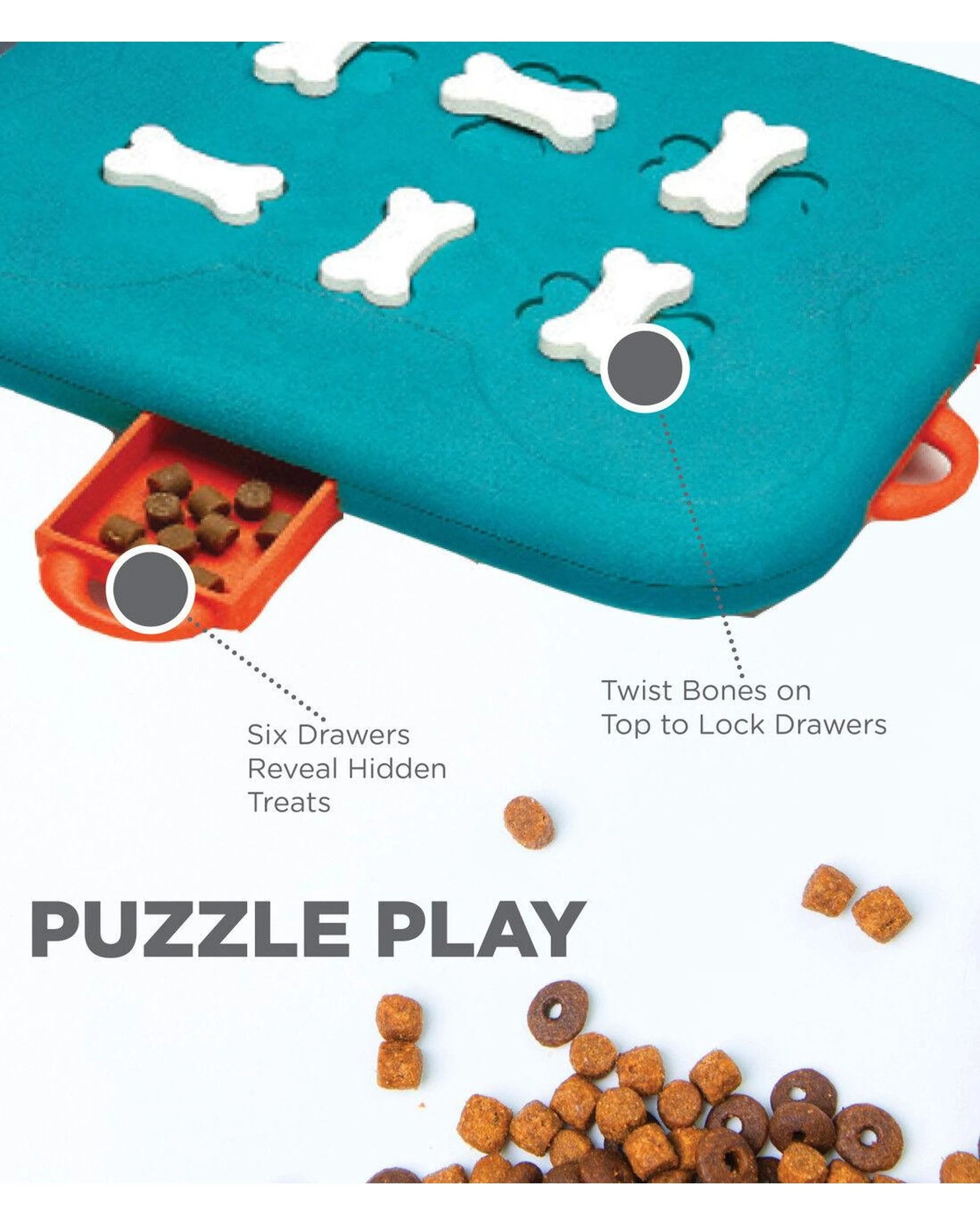 4 Outward Hound Nina Ottosson Dog Casino Treat Puzzle Dog Toy Turquoise, 4 of 7