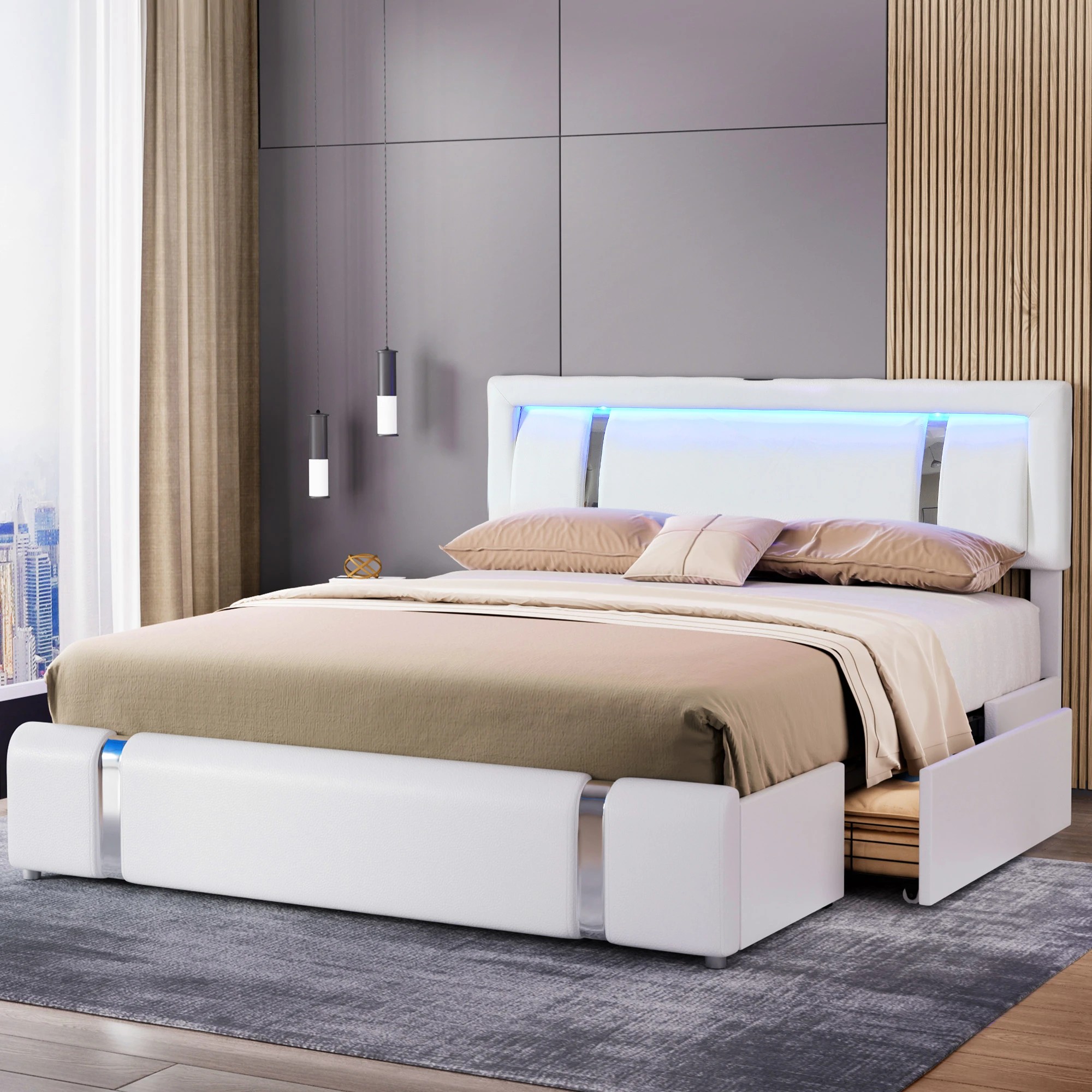 4 Levede Double Led Bed Frame, 4 of 4