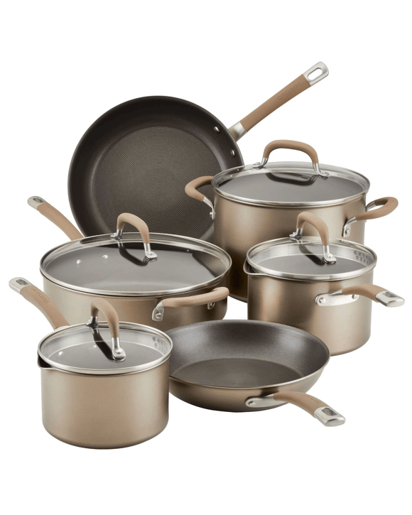 Circulon Premier Professional Nonstick Induction 10 Piece Cookware Set - Bronze