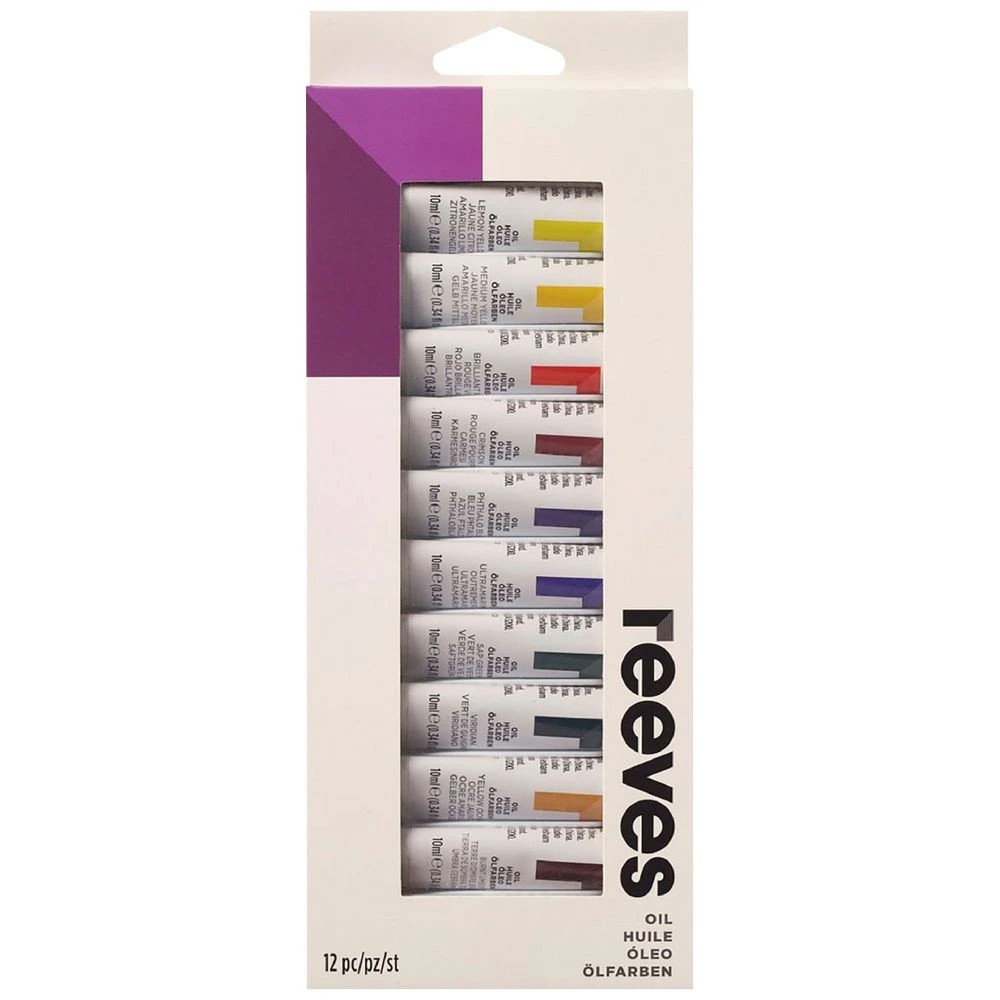 1 Reeves Artists' Oil Colour 12ml 12 Pack, 1 of 1