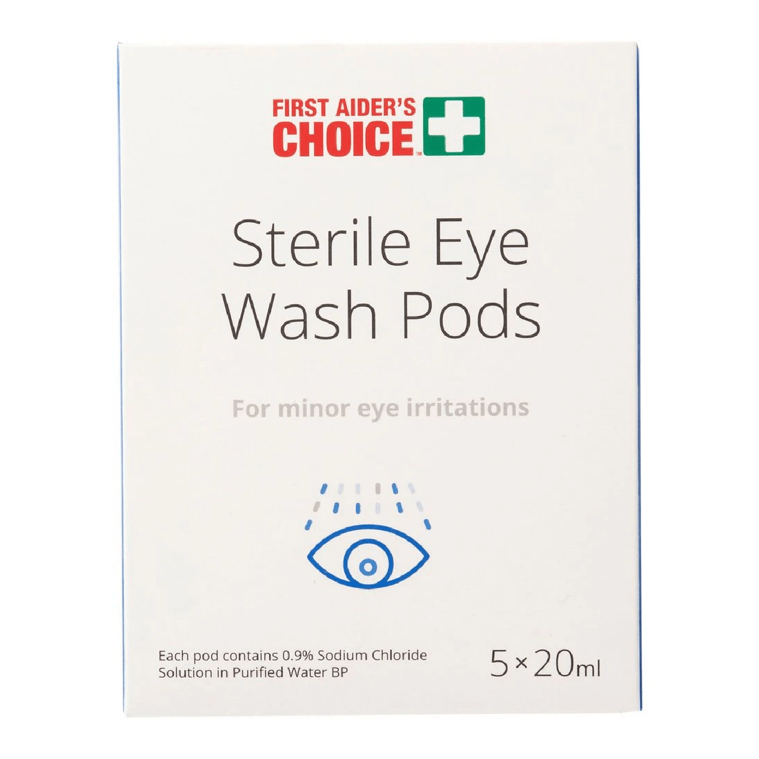 1 First Aiders Choice Saline Eye And Wound Wash 20mL 5 Pack, 1 of 5