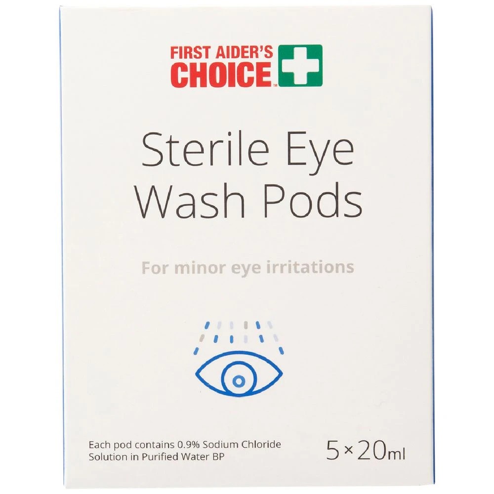 1 First Aiders Choice Saline Eye And Wound Wash 20mL 5 Pack, 1 of 5