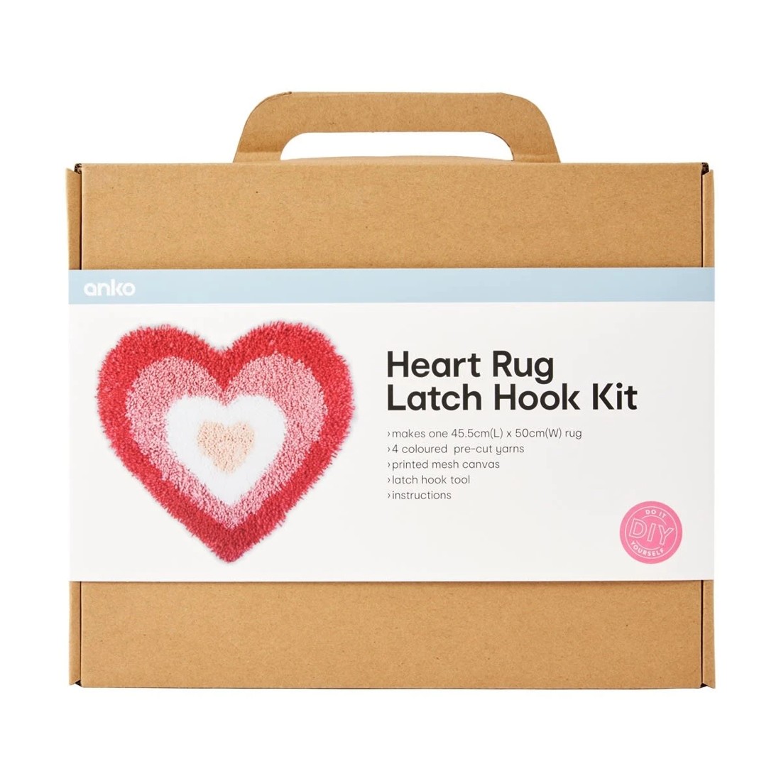 1 Heart Rug Latch Hook Kit, 1 of 3
