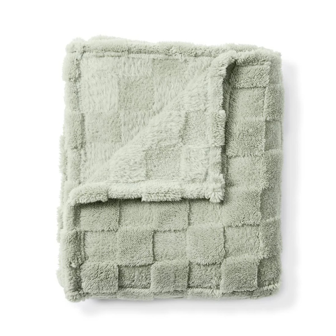 4 Soft Check Throw - Seagrass, 4 of 6