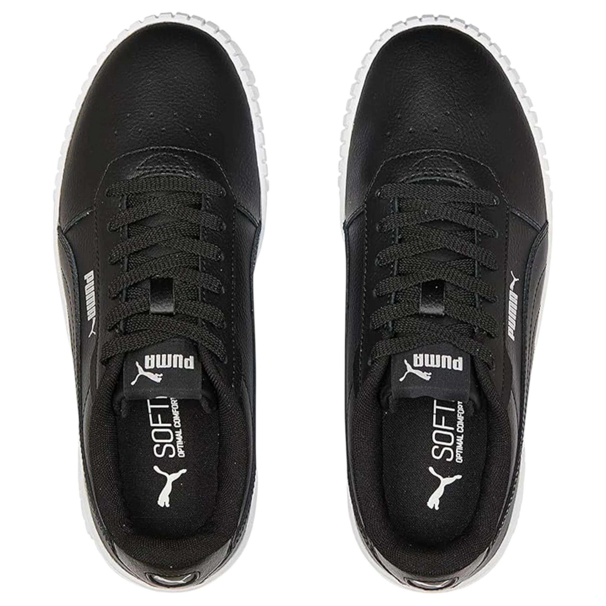 4 Puma Womens Carina 2.0 Sneakers Black Shoes BLACK, 4 of 6