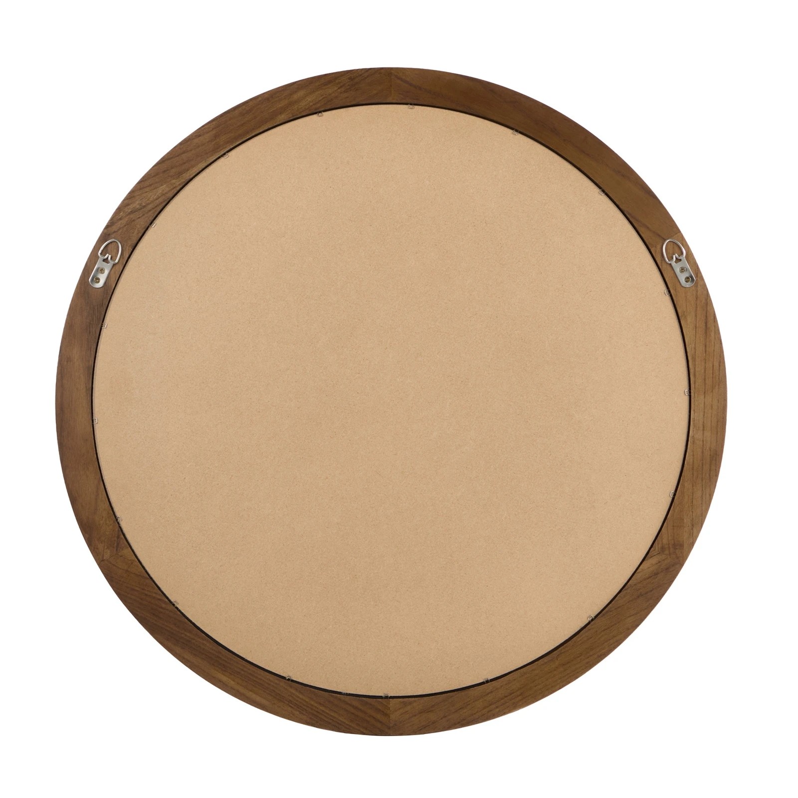 7 Oikiture Round Wall Mirror 80cm Wooden Frame Decor - Brown, 7 of 9