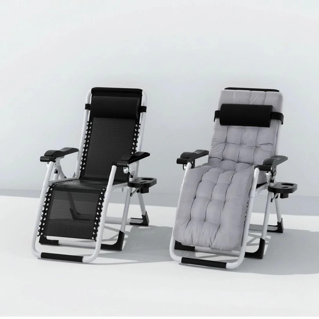 5 Gardeon Sun Lounge Folding Lounger Camping Zero Gravity Chair Outdoor - Black, 5 of 6