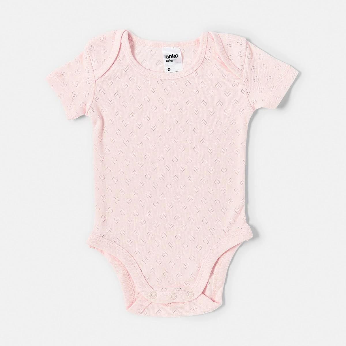 3 5 Pack Bodysuits New Pink, 3 of 8