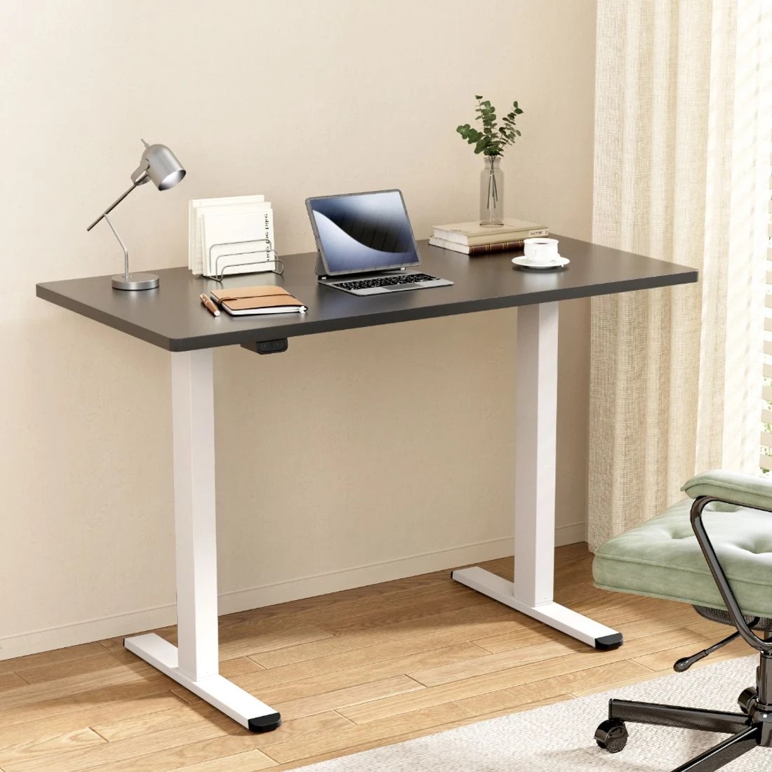 3 Artiss Standing Desk Motorised Sit Stand Desks  120CM - Black, 3 of 4