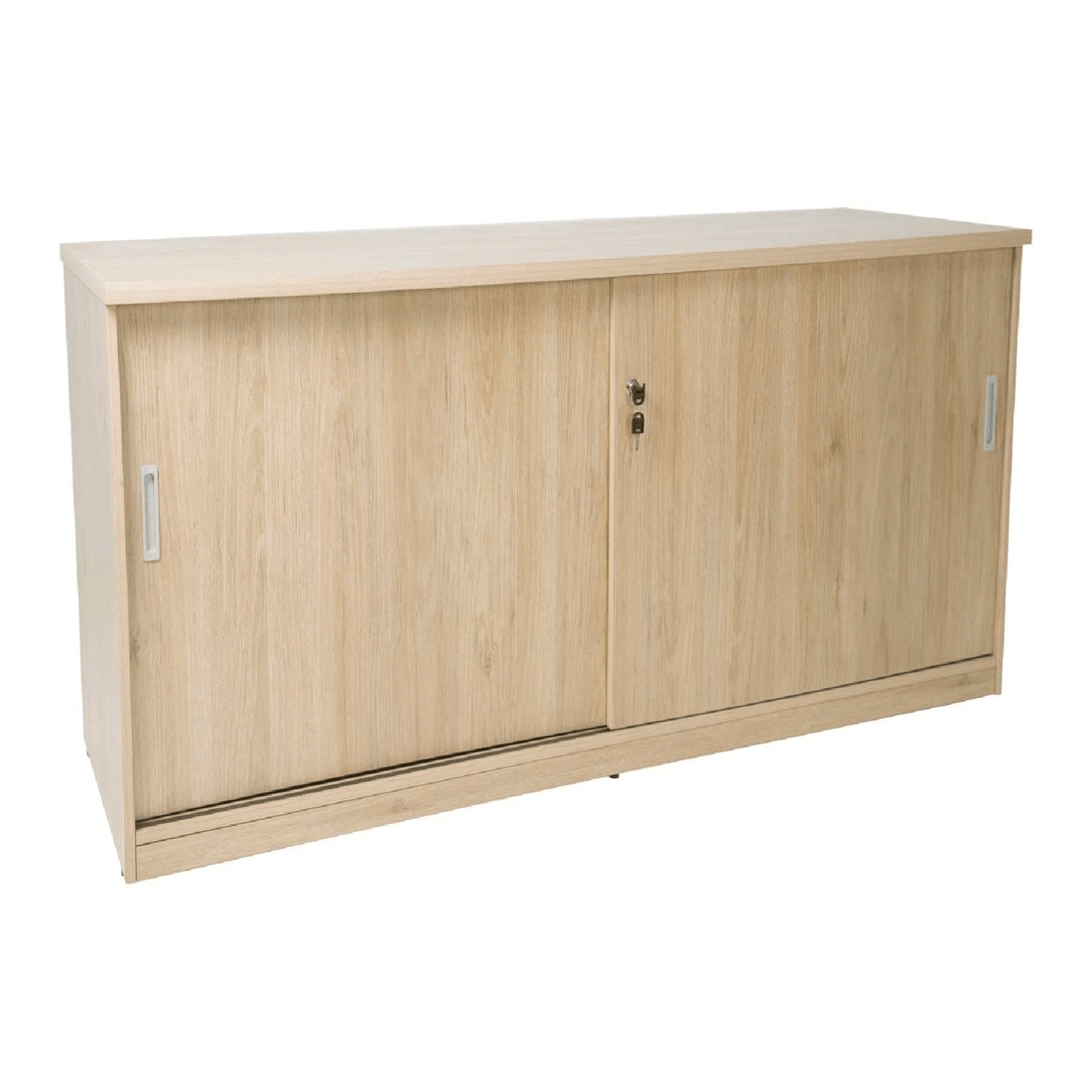 1 Stilford Professional Credenza 1200mm Sliding Door Oak, 1 of 3