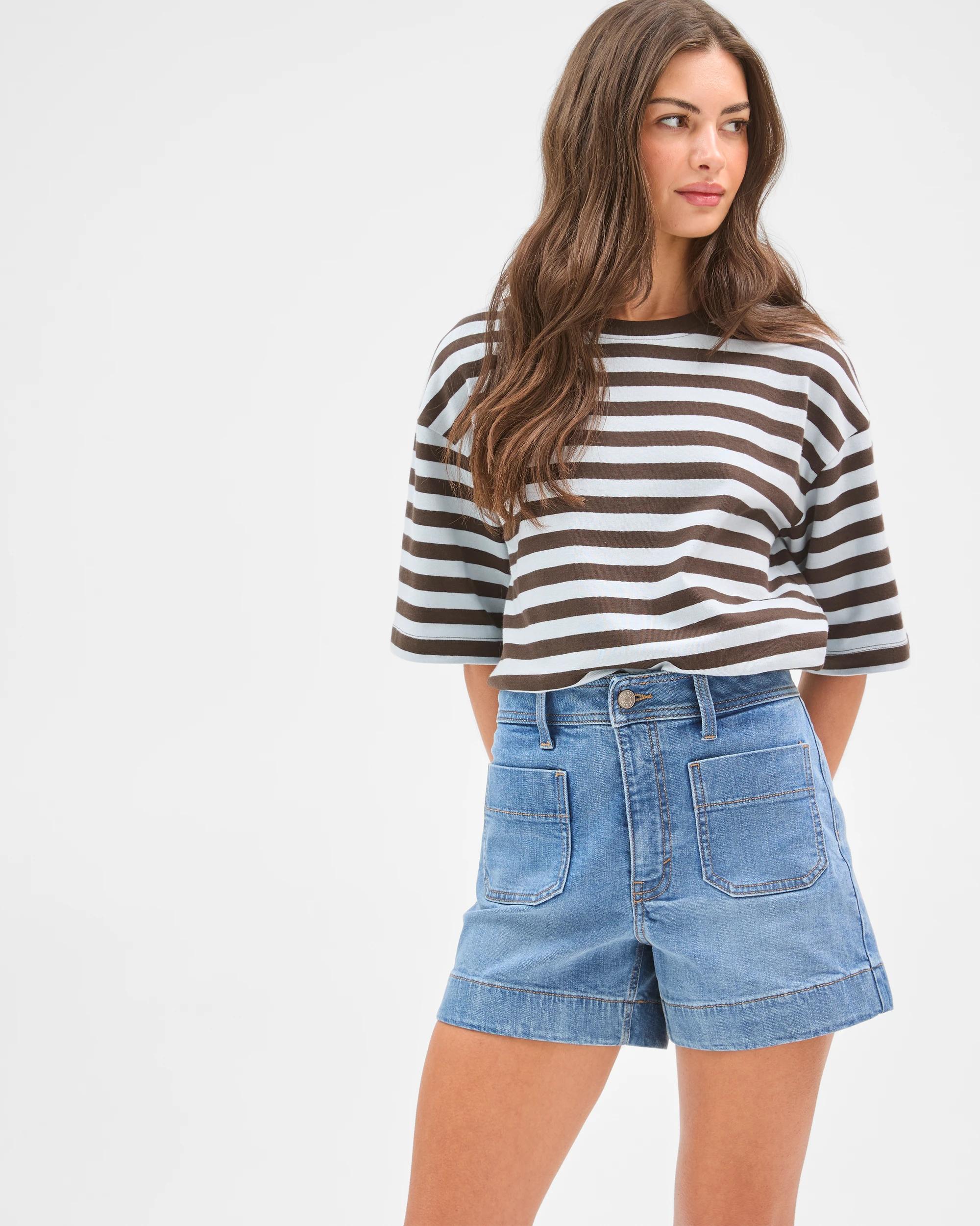 5 Target Petites Denim Shorts - Mila VINTAGE WORN INDIGO, 5 of 7