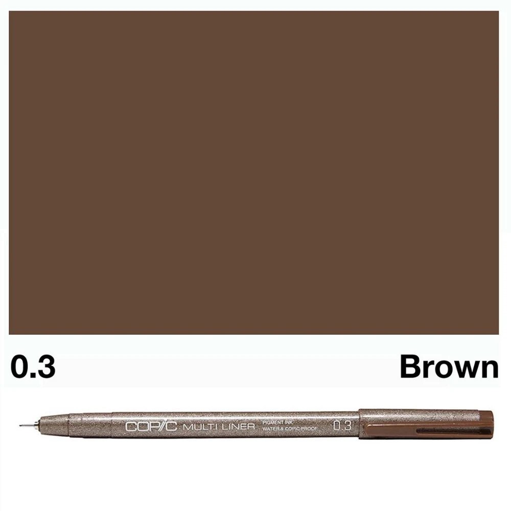 5 Copic Multiliner Inking Pens Assorted Sizes 4 Pack Brown, 5 of 6